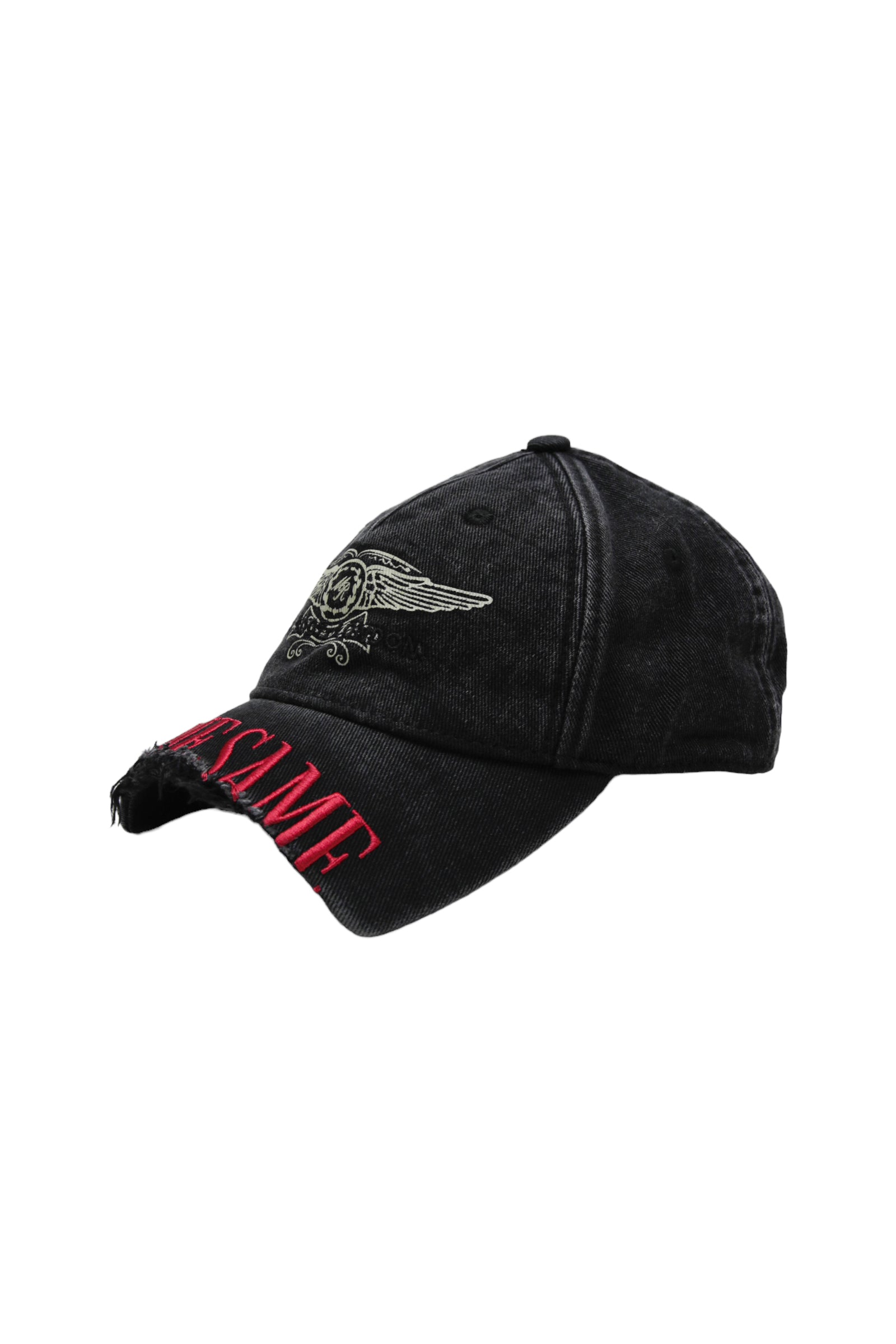 MARTINE ROSE CUT PEAK BACK CAP