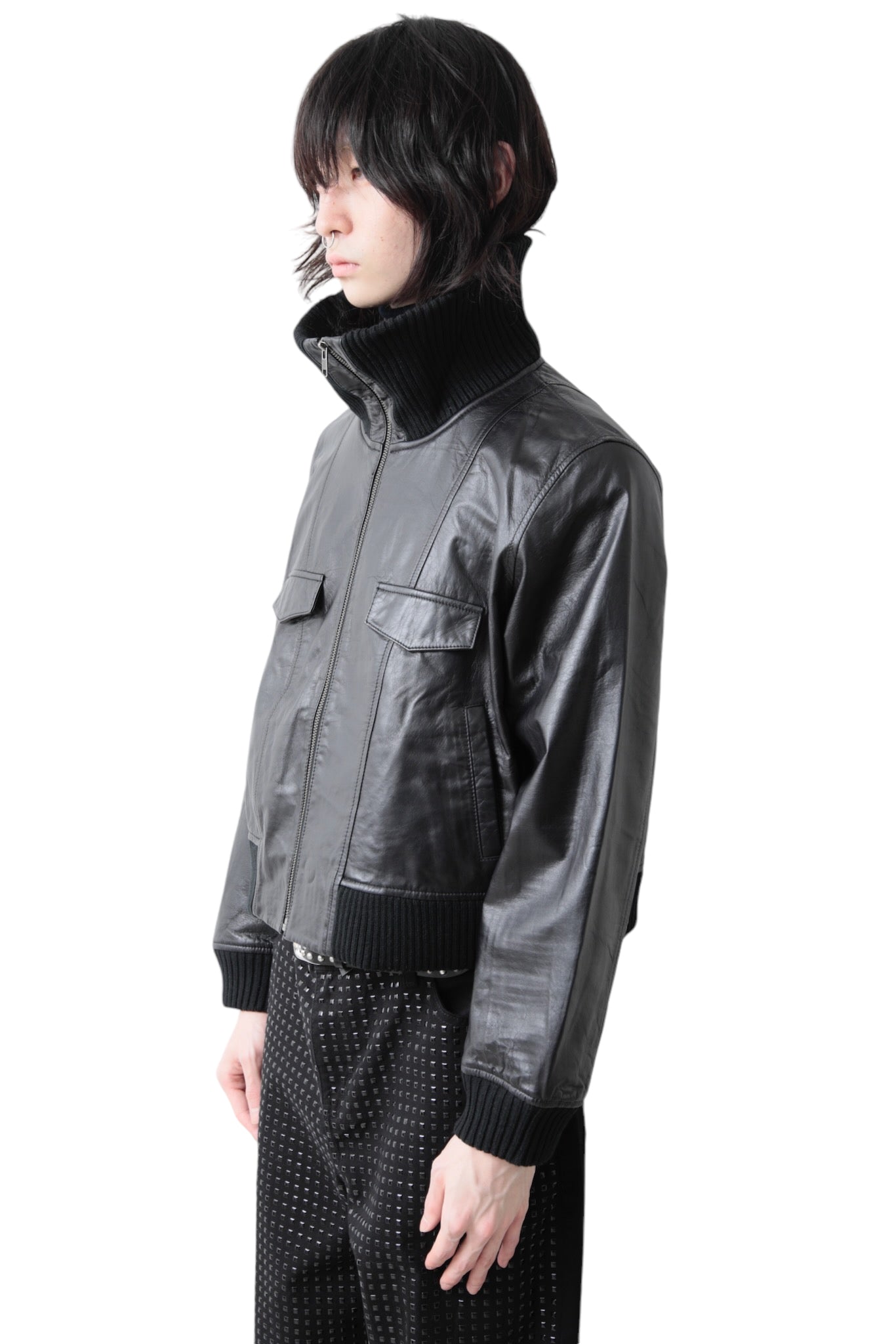 ZIP UP SHORTY LEATHER BLOUSON