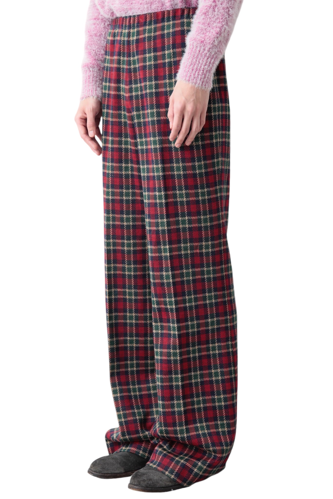 TARTAN CHECK BUGGY PANTS