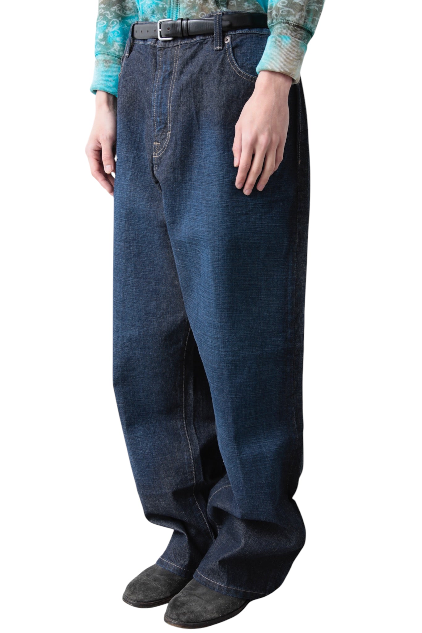 FADE BLUE BAGGY DENIM PANTS