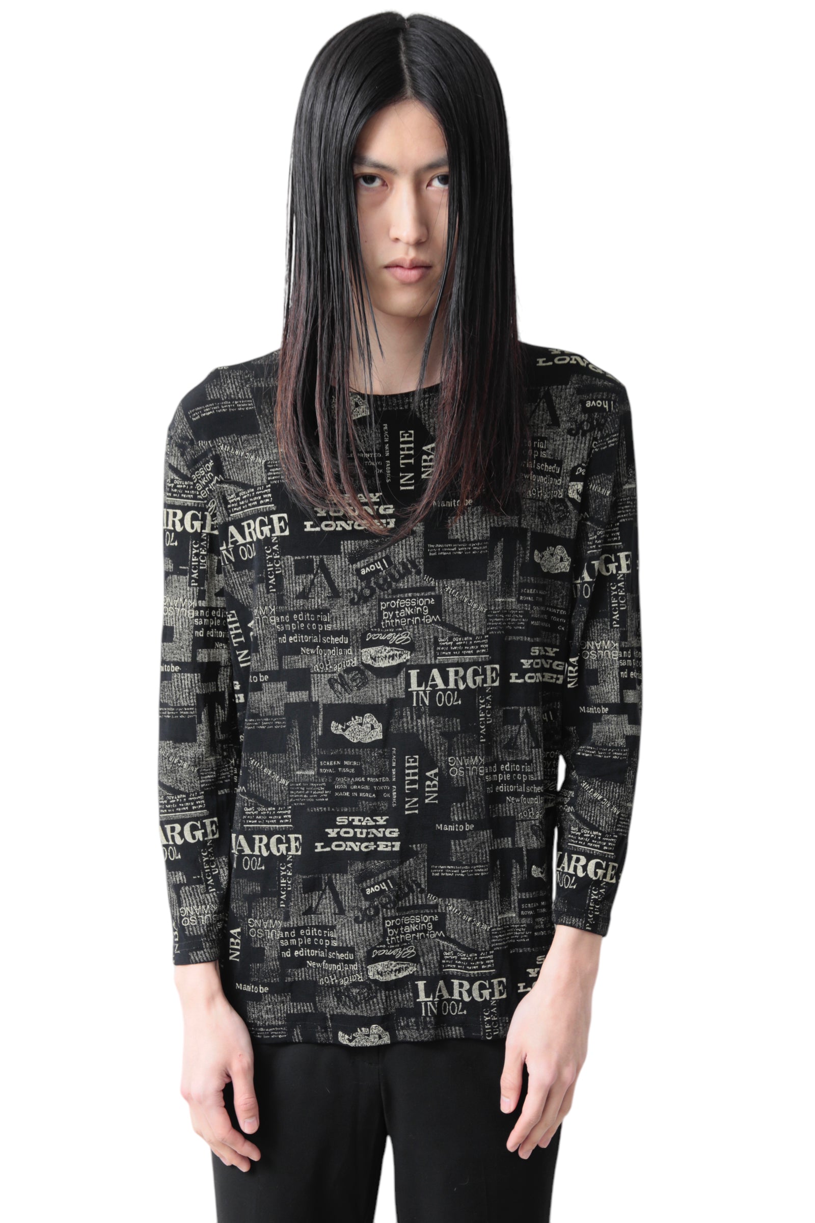 ALL OVER PATTERNED LONG SLEEVE T-SHIRT