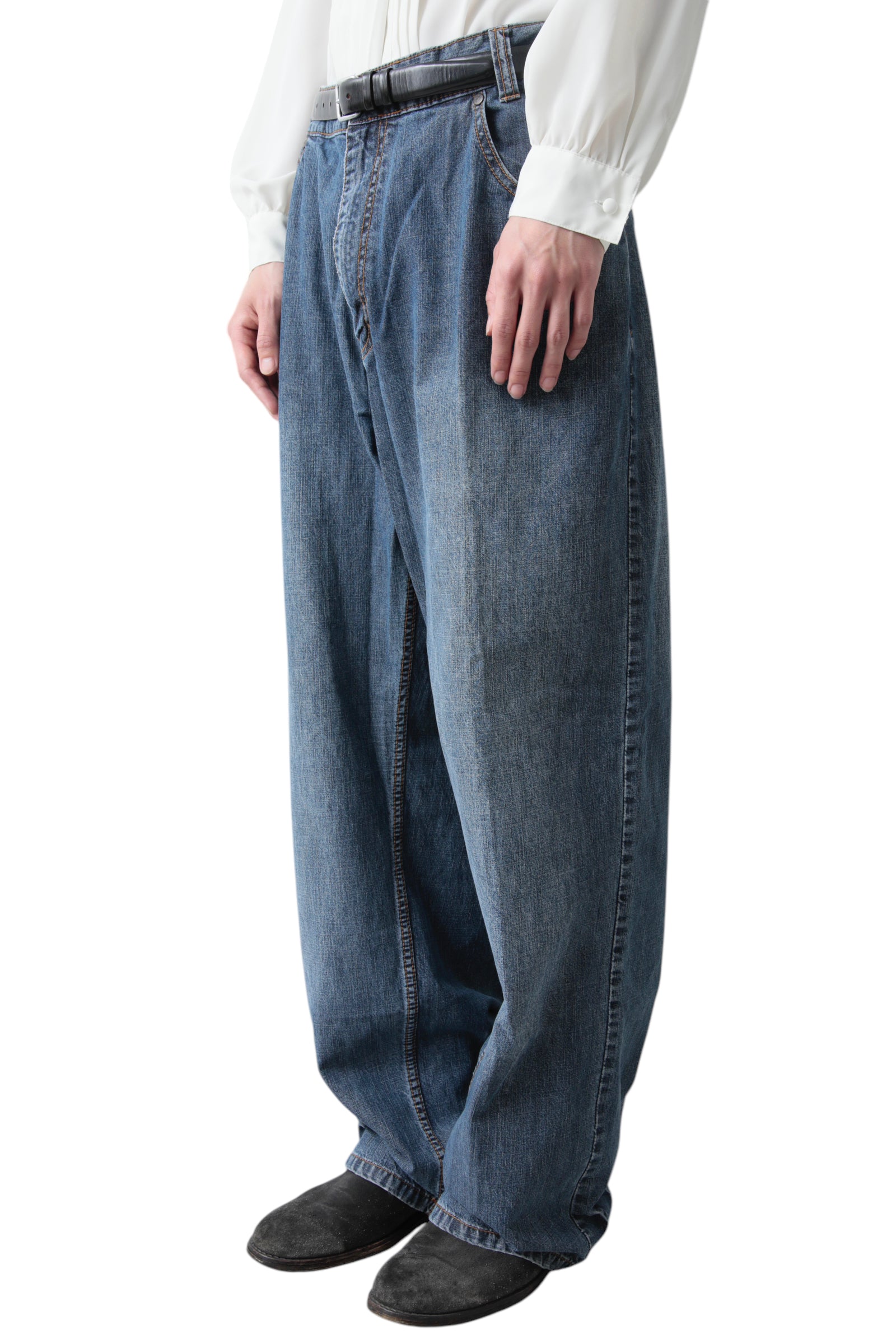 FADE BLUE BAGGY DENIM PANTS