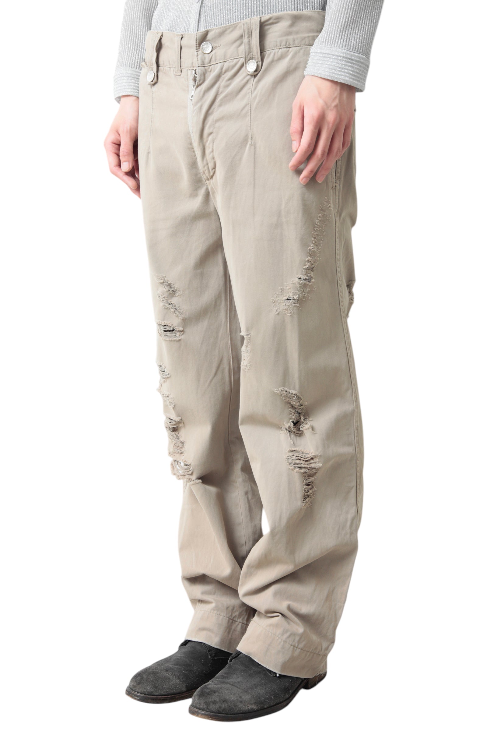 DOLCE&amp;GABBANA CRUSHED CHINO PANTS