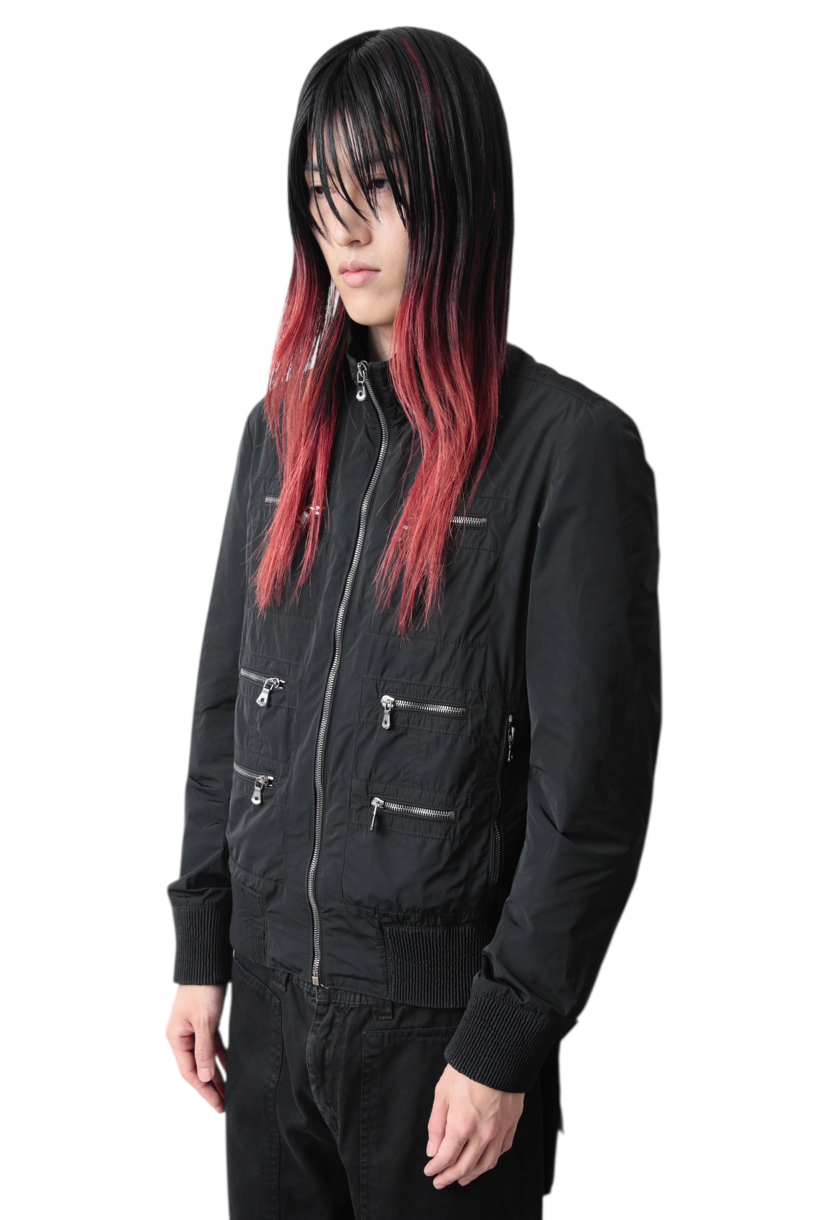 DOLCE&amp;GABBANA MULTI ZIP HIGH NECK BLOUSON