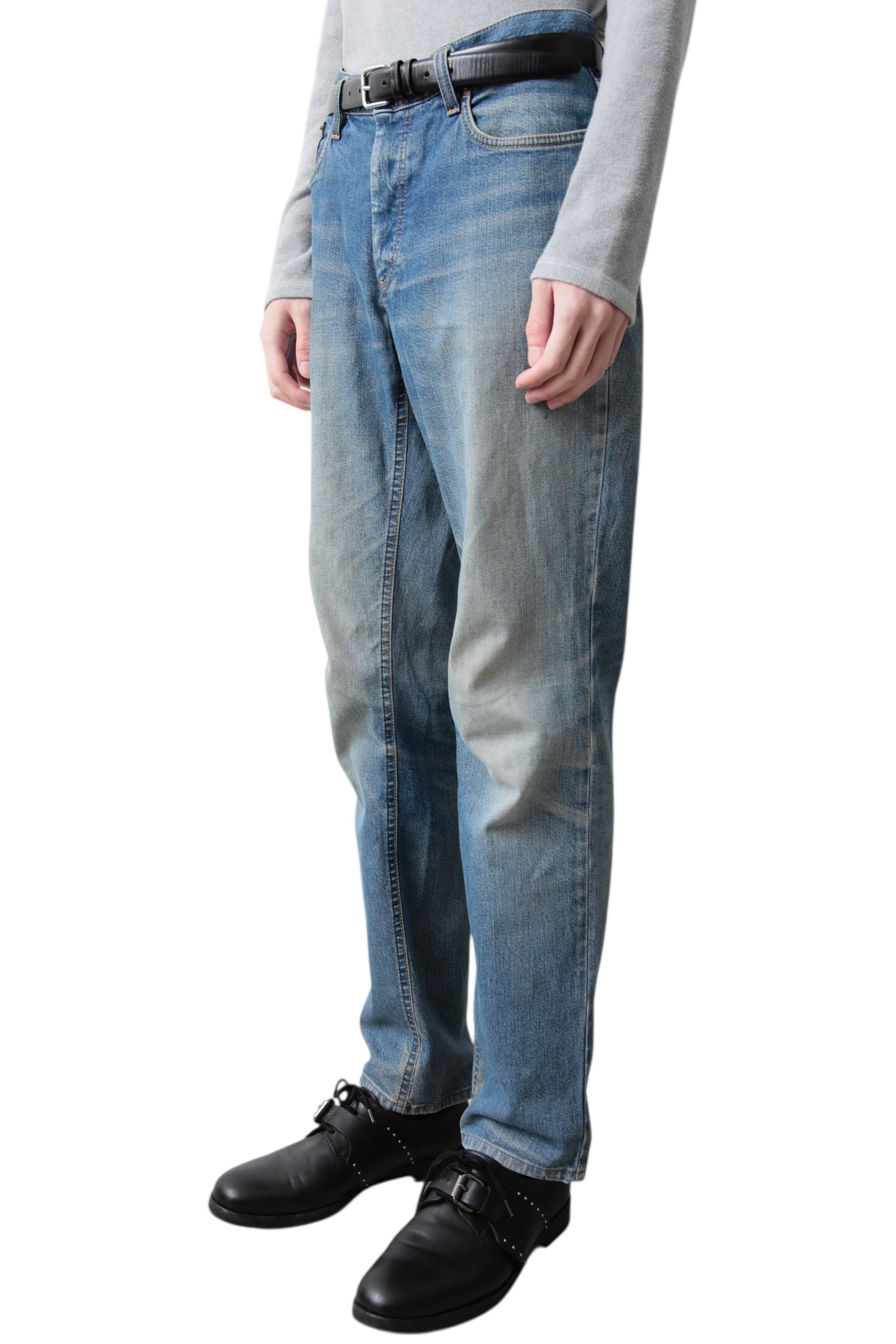 EARLY 2000s HELMUT LANG FADED STRAIGHT DENIM PANTS