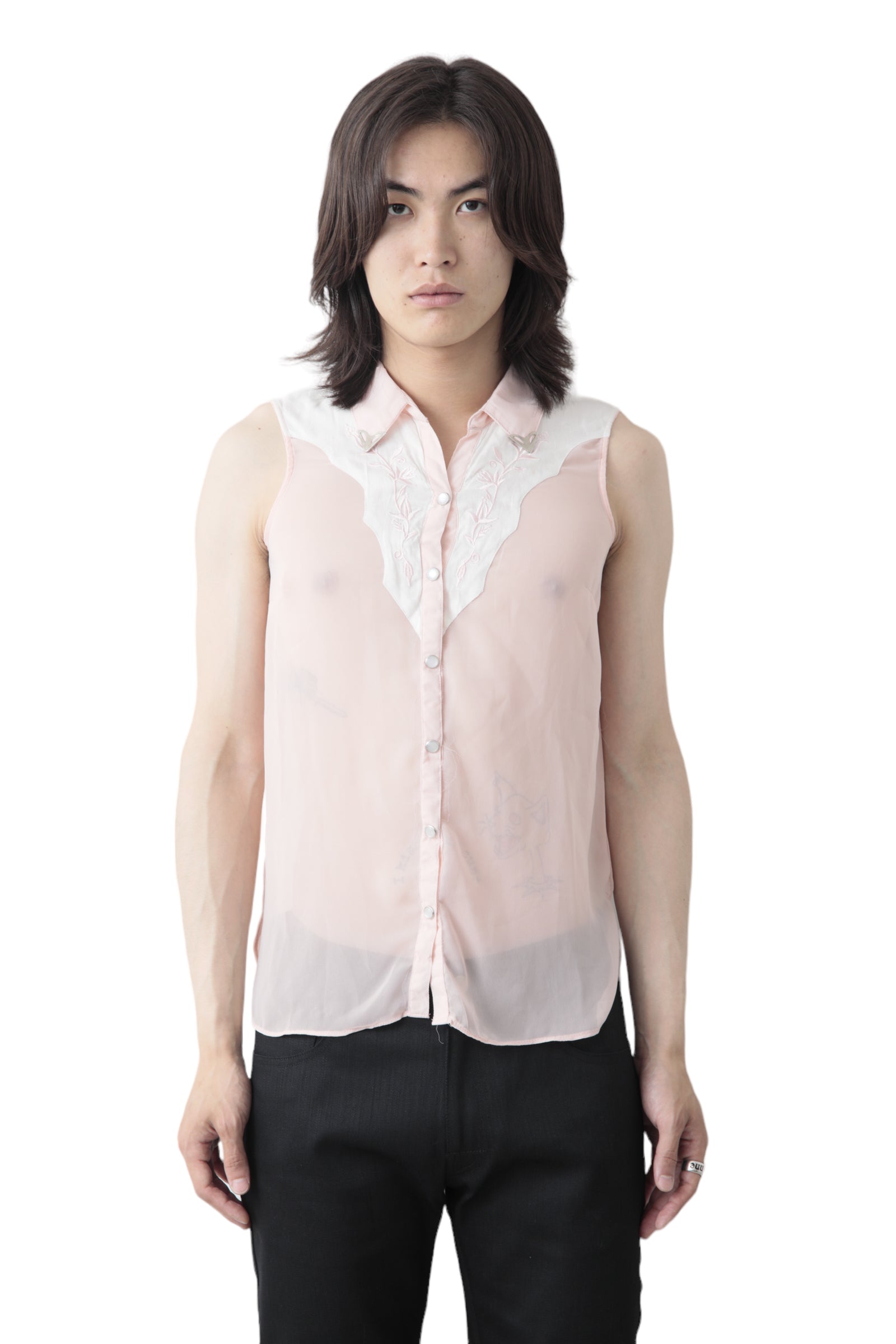 WESTERN NO SLEEVE SHIRT