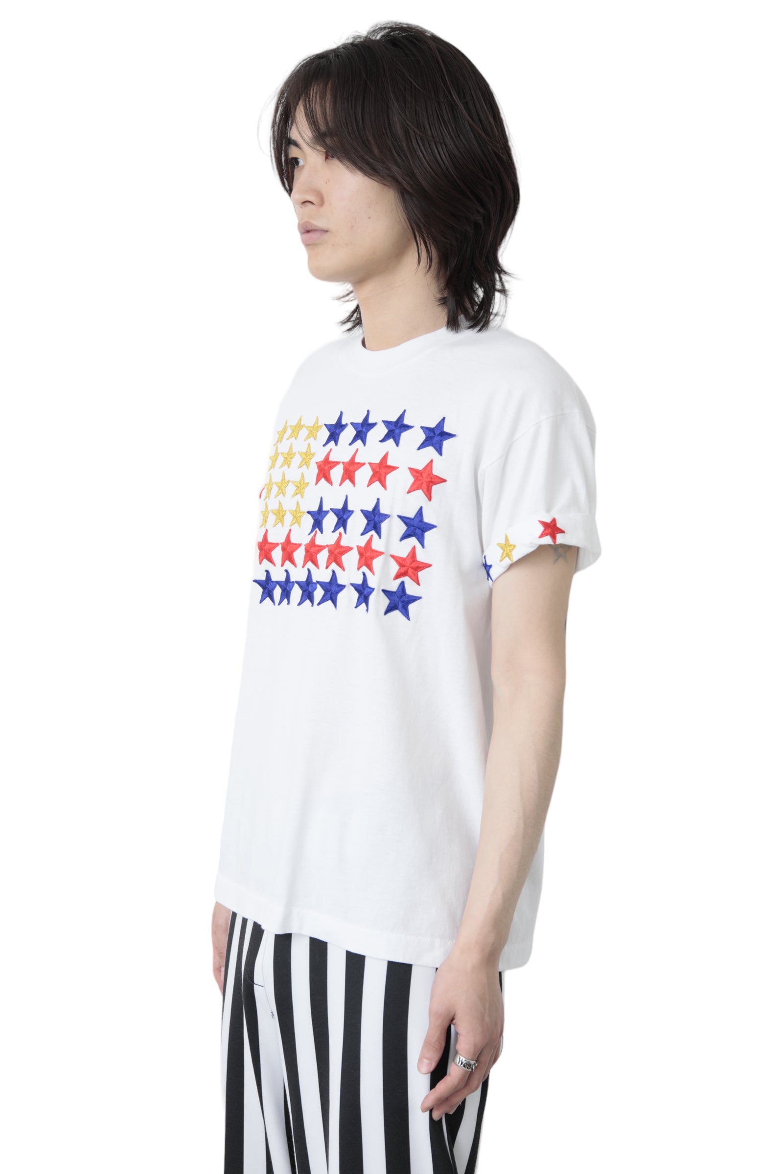 US FLAG EMBROIDERY T-SHIRT