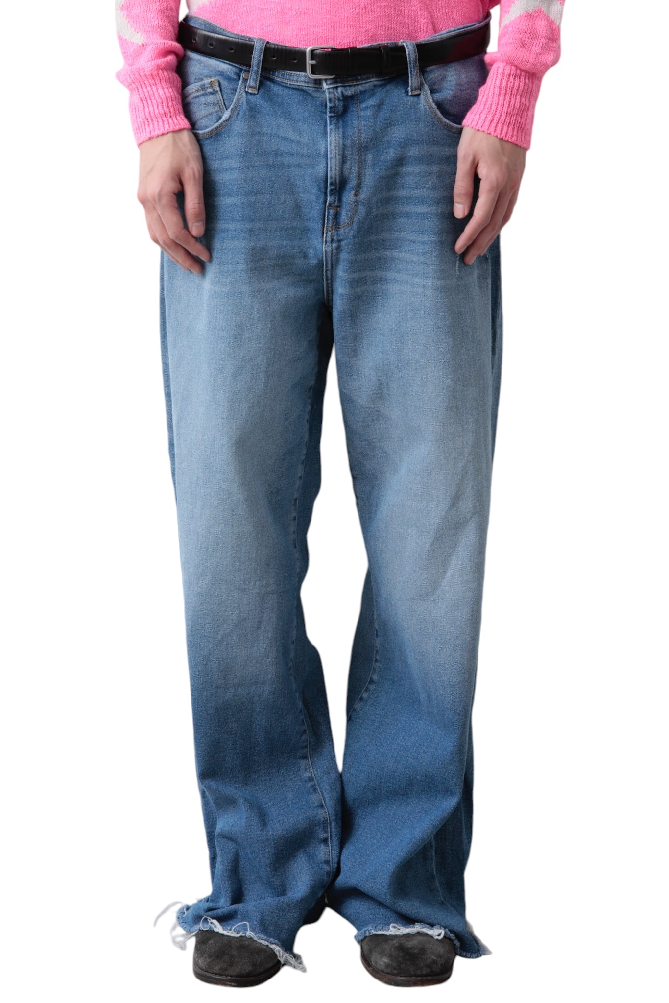 FADE BLUE BAGGY DENIM PANTS