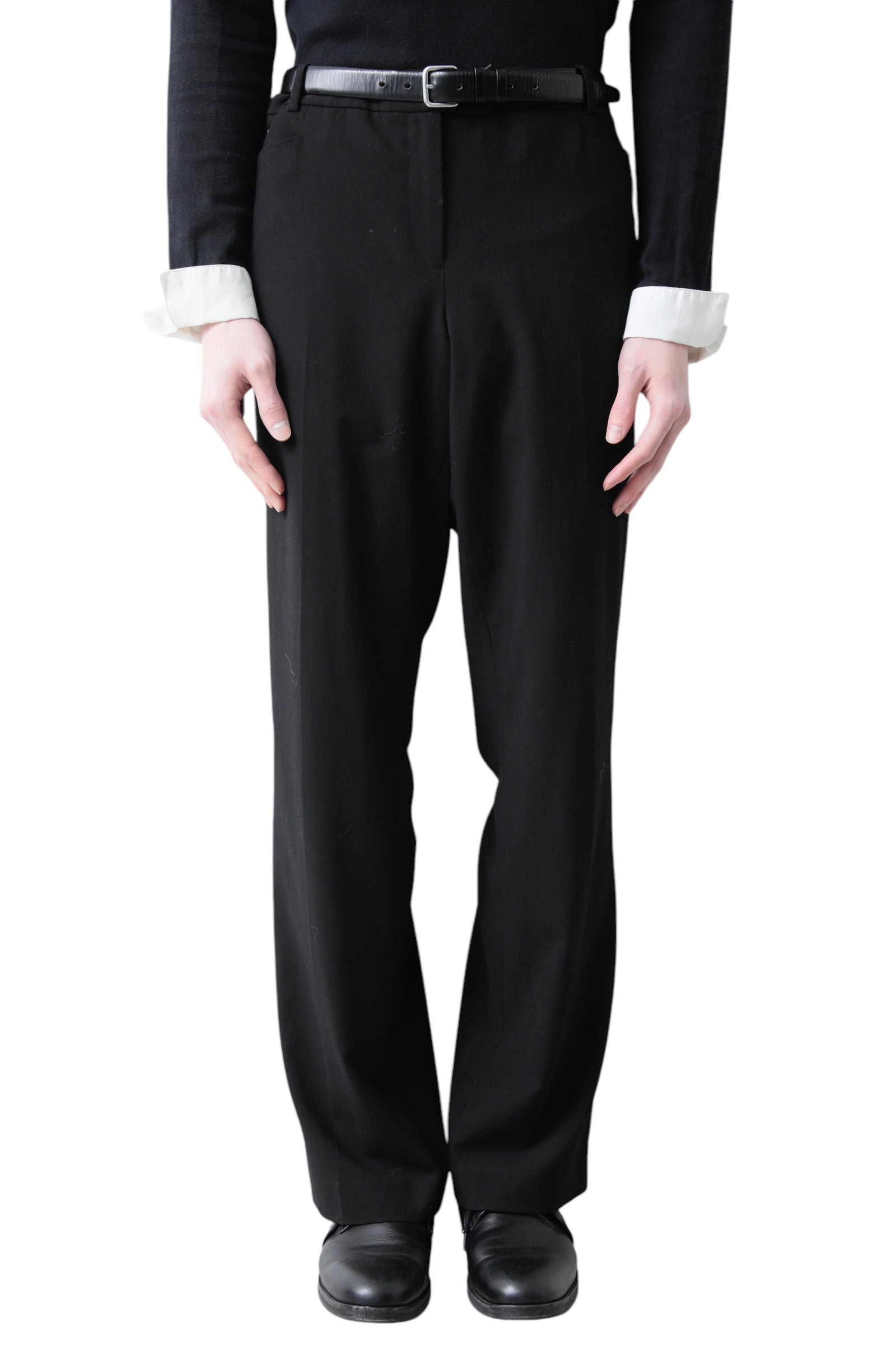 CALVIN KLEIN BLACK FLARE SLACKS