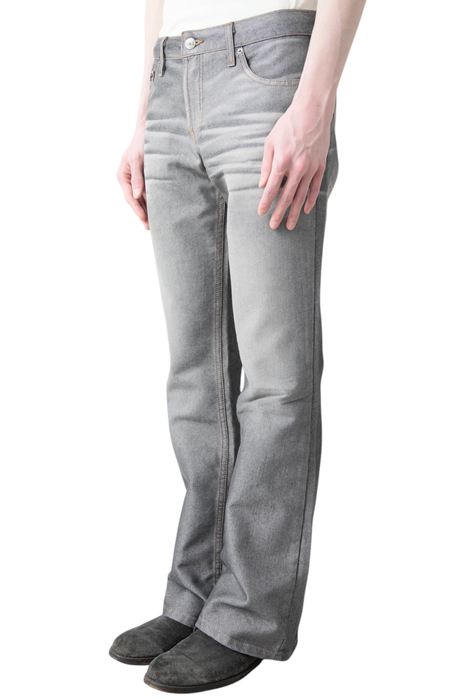 FADED STRAIGHT DENIM PANTS