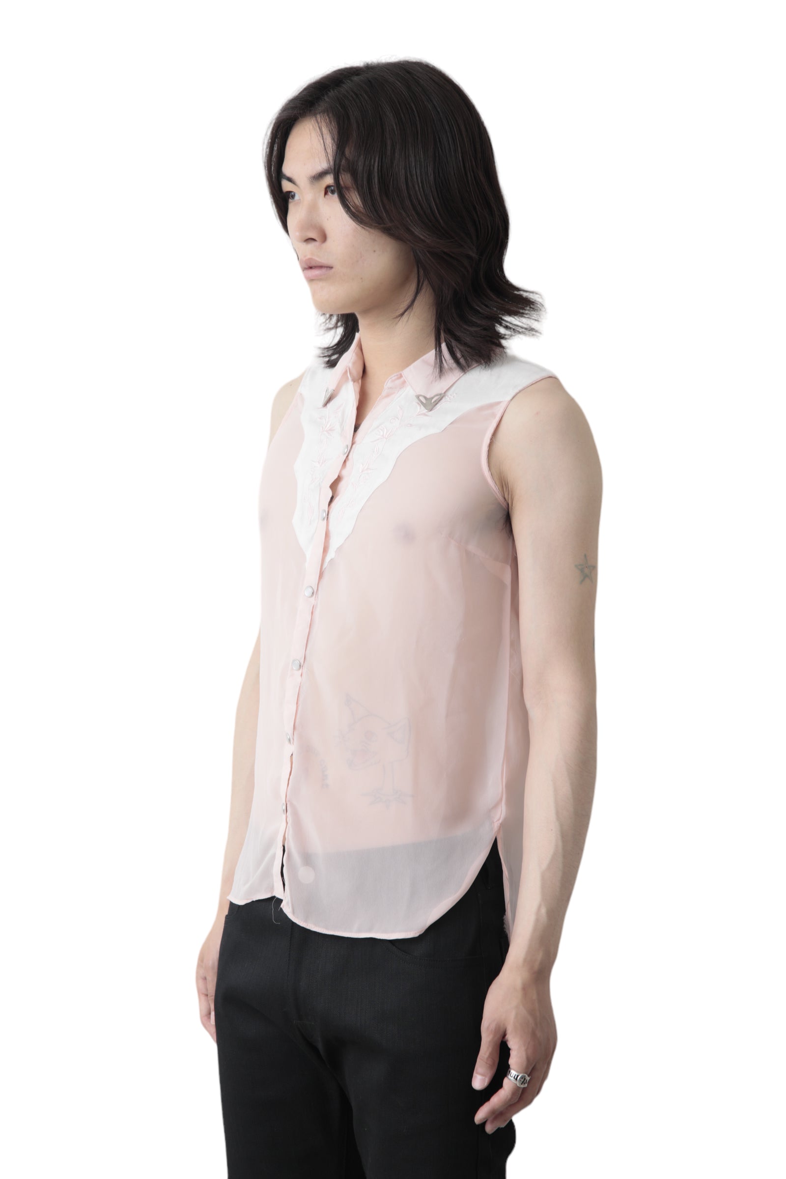 WESTERN NO SLEEVE SHIRT