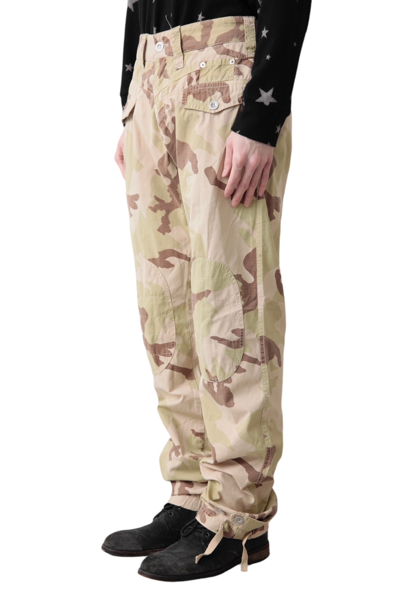 DOLCE &amp; GABBANA TRICOLORE CAMO CARGO PANTS