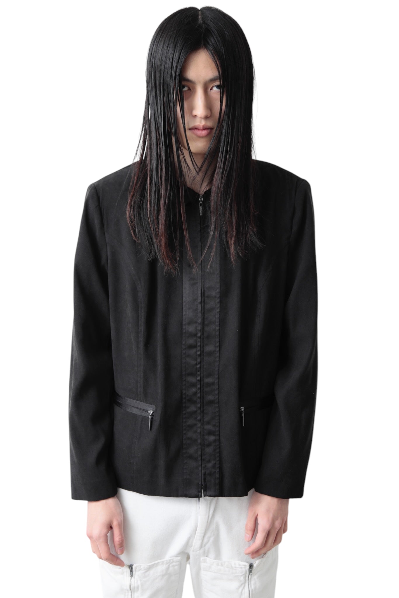 SWITCHING ZIP UP BOXY BLOUSON