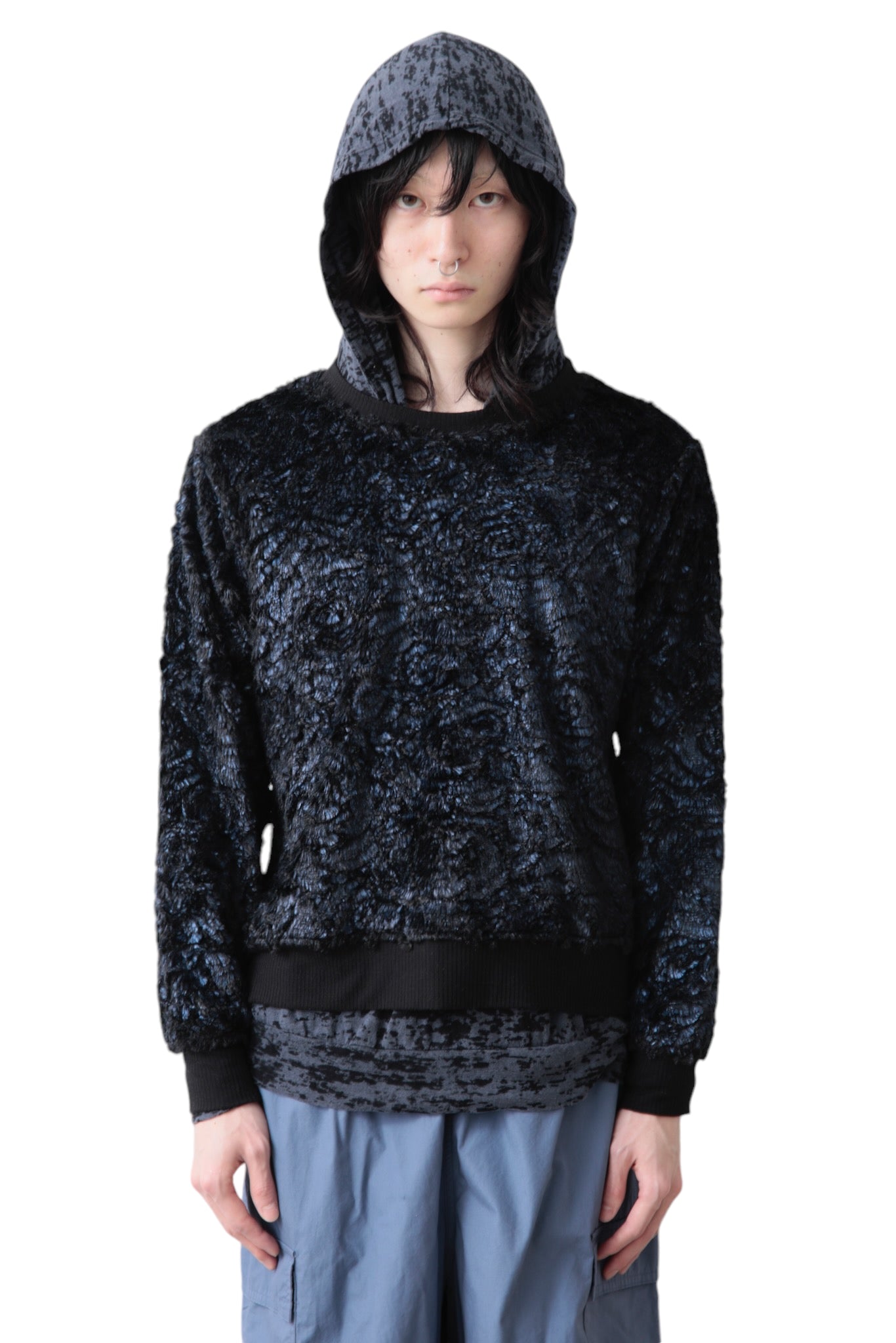 VELVET FUR SWEAT TOP