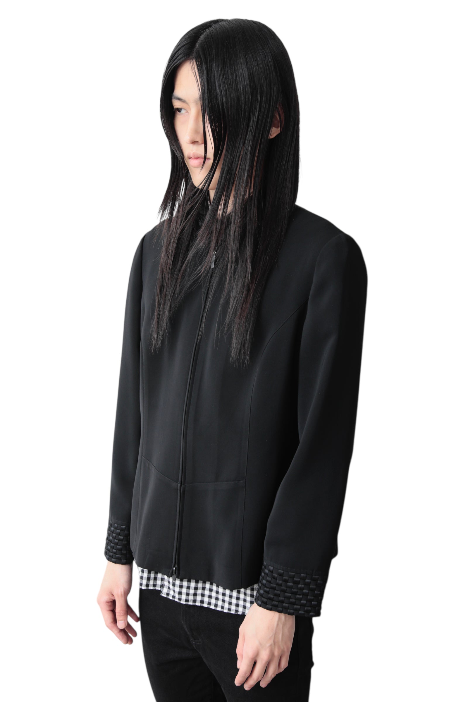 SWITCHING STAND COLLAR ZIP UP JACKET