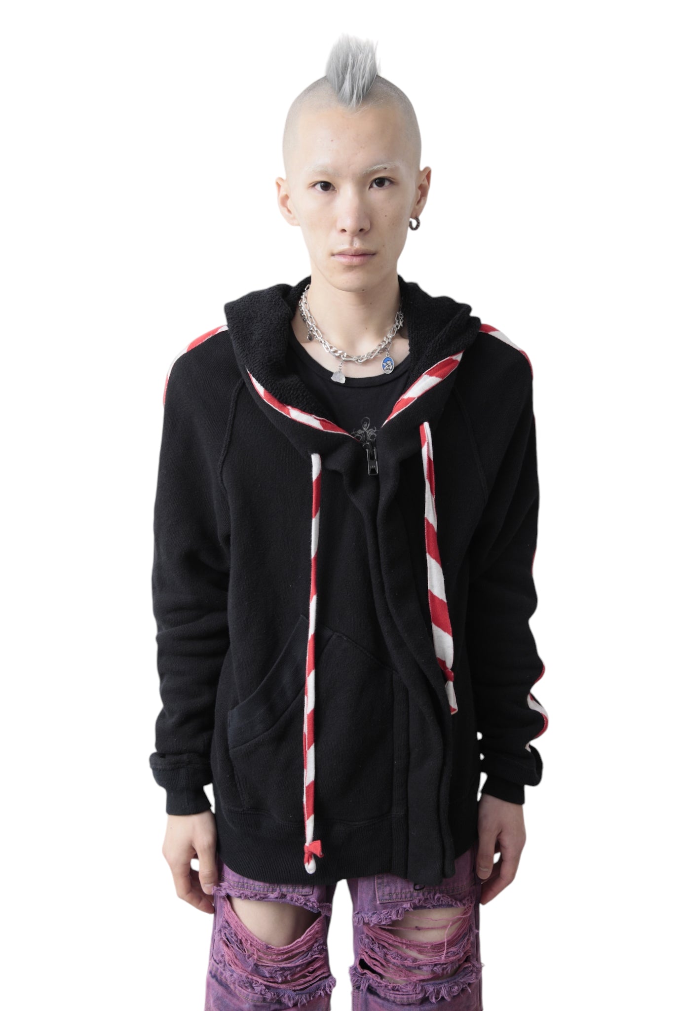 BERNHARD WILLHELM DEFORMATION ZIP UP HOODIE