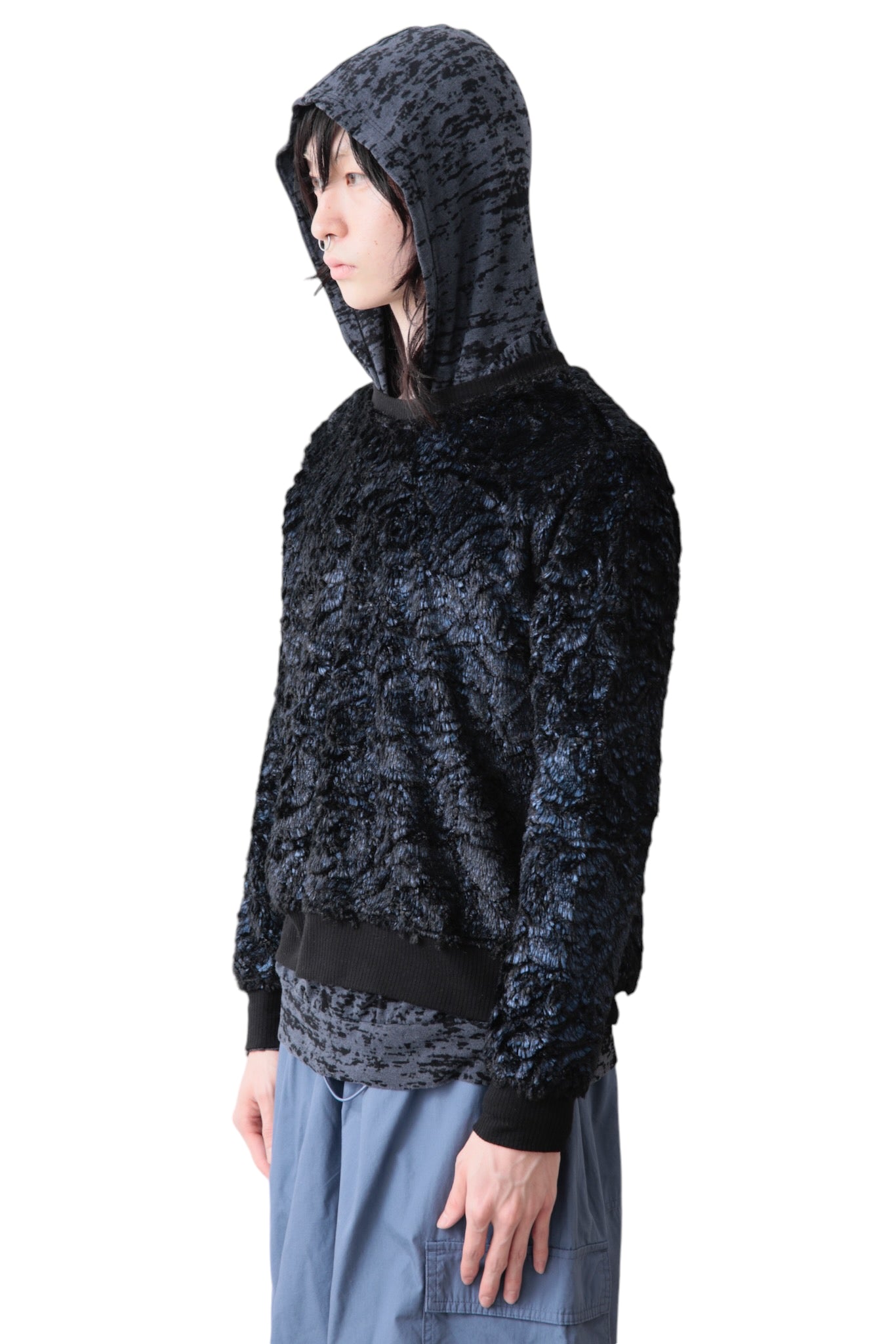 VELVET FUR SWEAT TOP