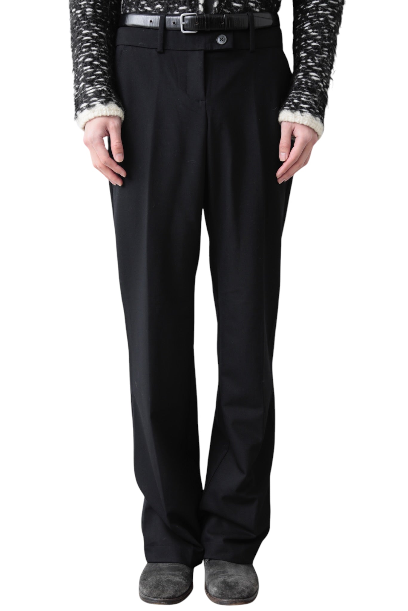 BLACK FLARE SLACKS