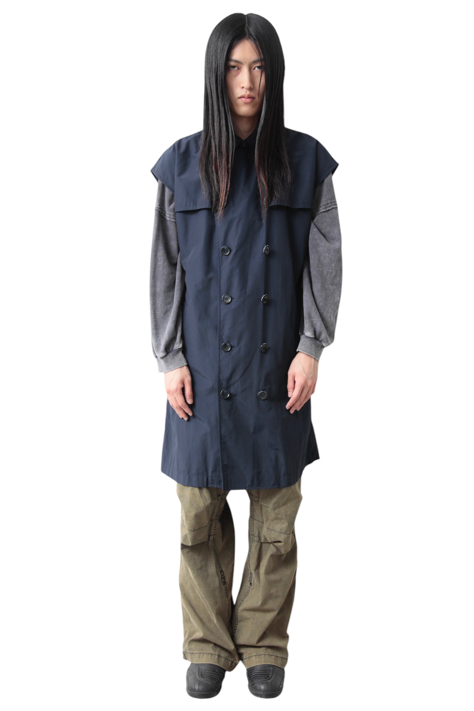JEAN PAUL GAULTIER NO SLEEVE TRENCH COAT