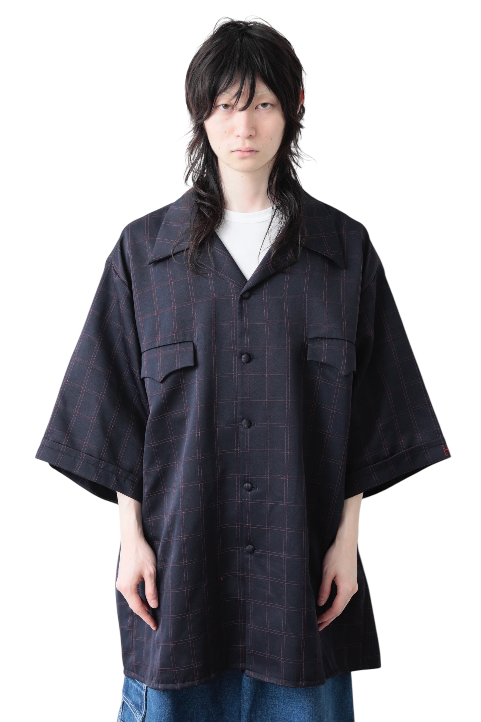 OVERSIZED CHECK SHORT SLEEVE SHIRT