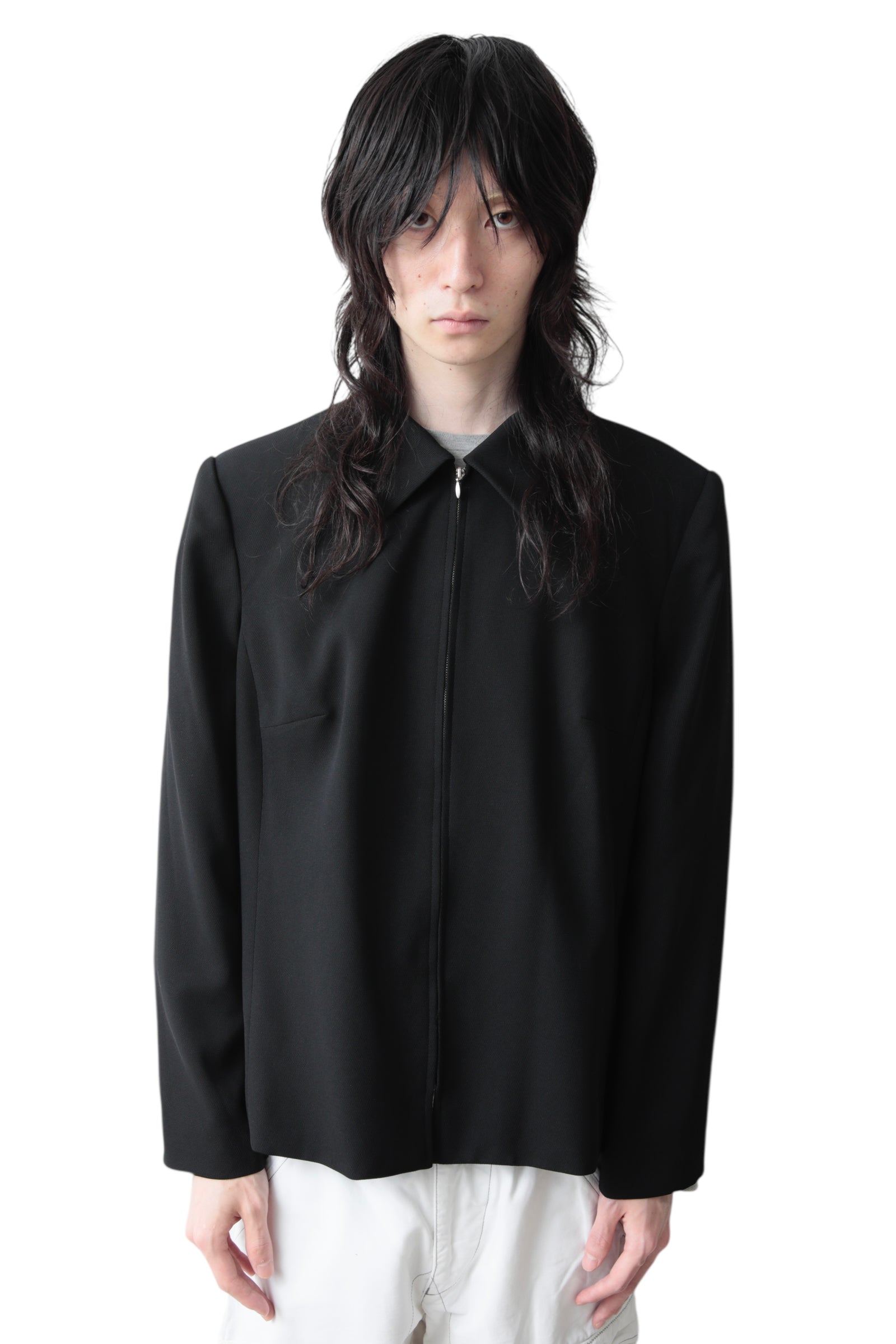 ZIP UP BOXY BLOUSE