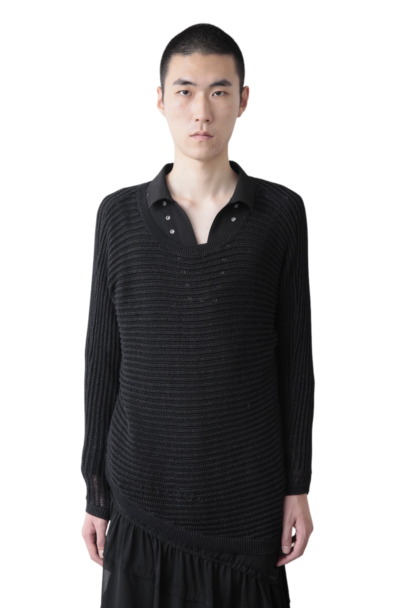 ASYMMETRY LOW GAUGE SWEATER