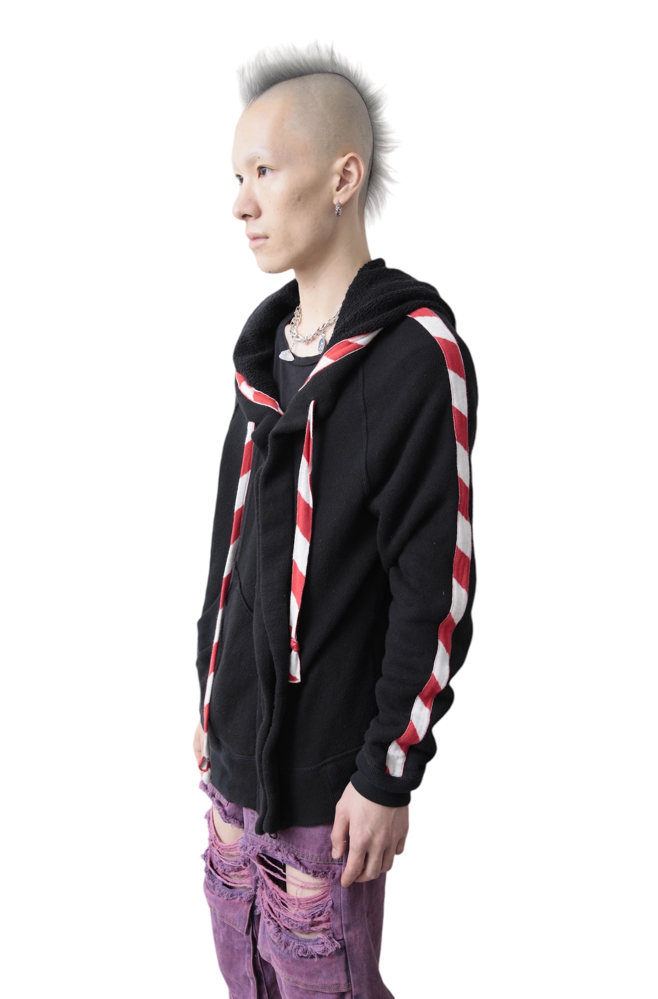 BERNHARD WILLHELM DEFORMATION ZIP UP HOODIE