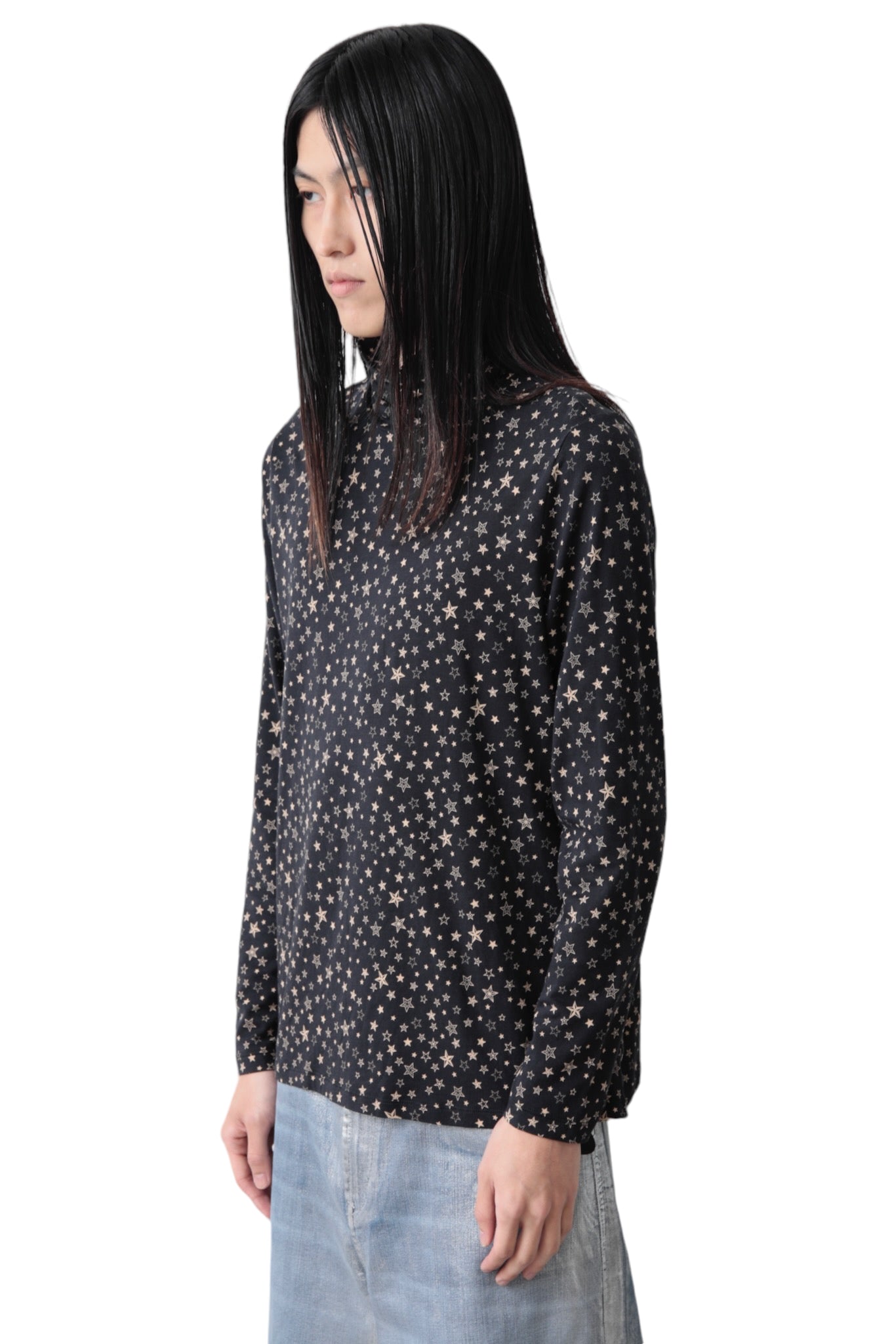 STAR PATTERN HIGH NECK TOP