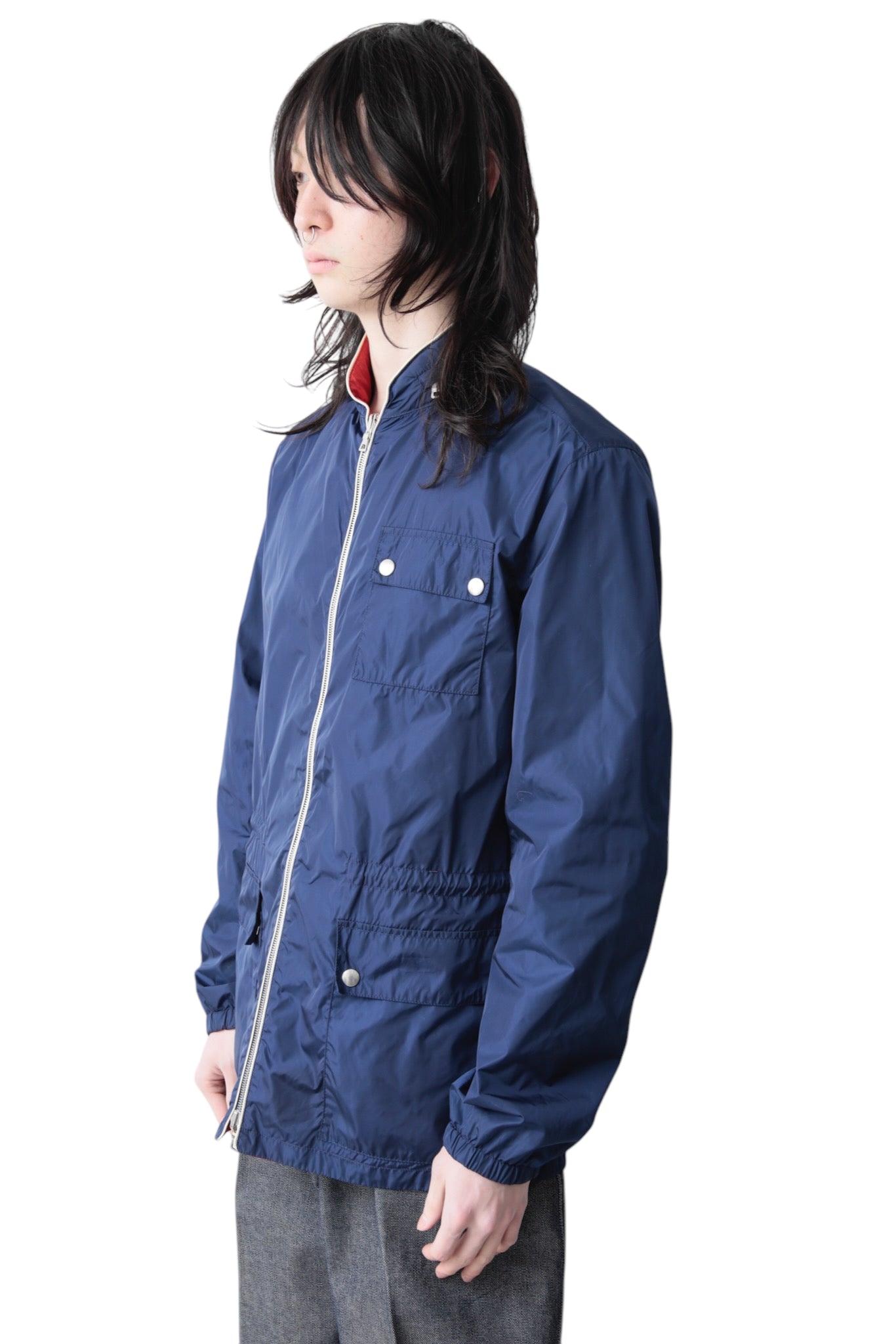 PRADA REVERSIBLE ZIP UP NYLON BLOUSON