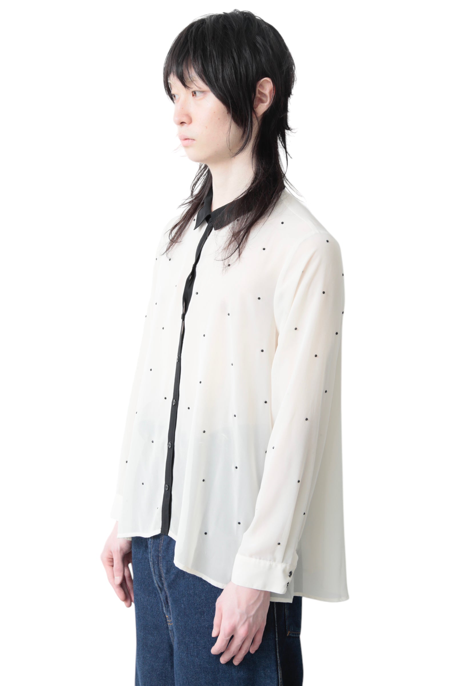 RHINESTONE SEE THROUGH SHIRT