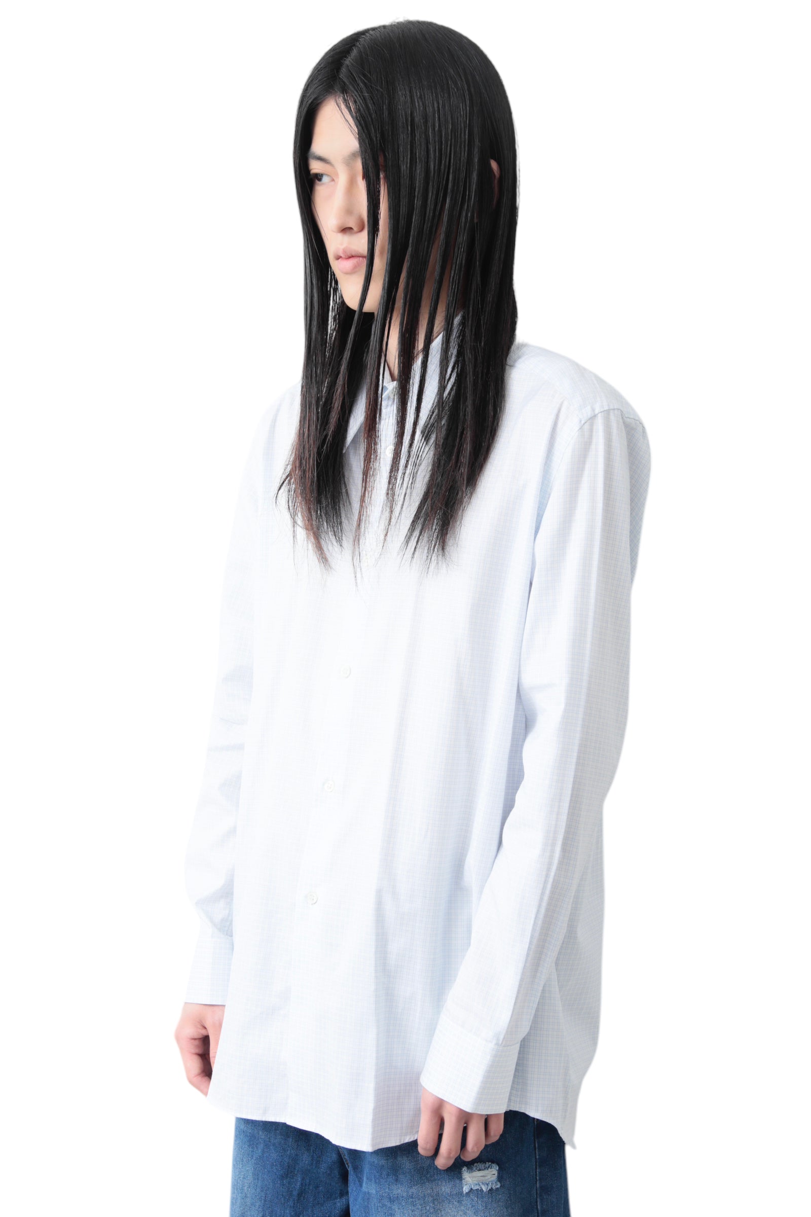 RAF SIMONS BACK PVC CHECK SHIRT