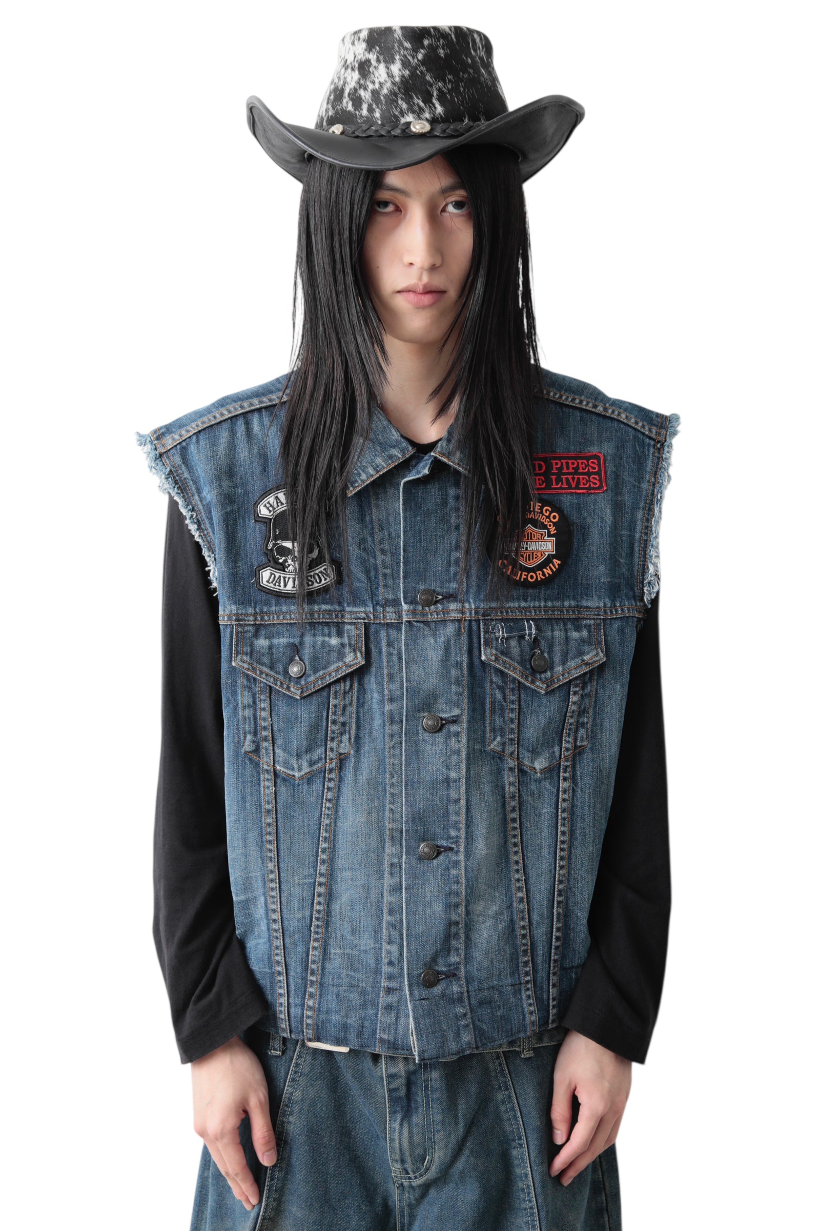 PATCHWORK DENIM VEST