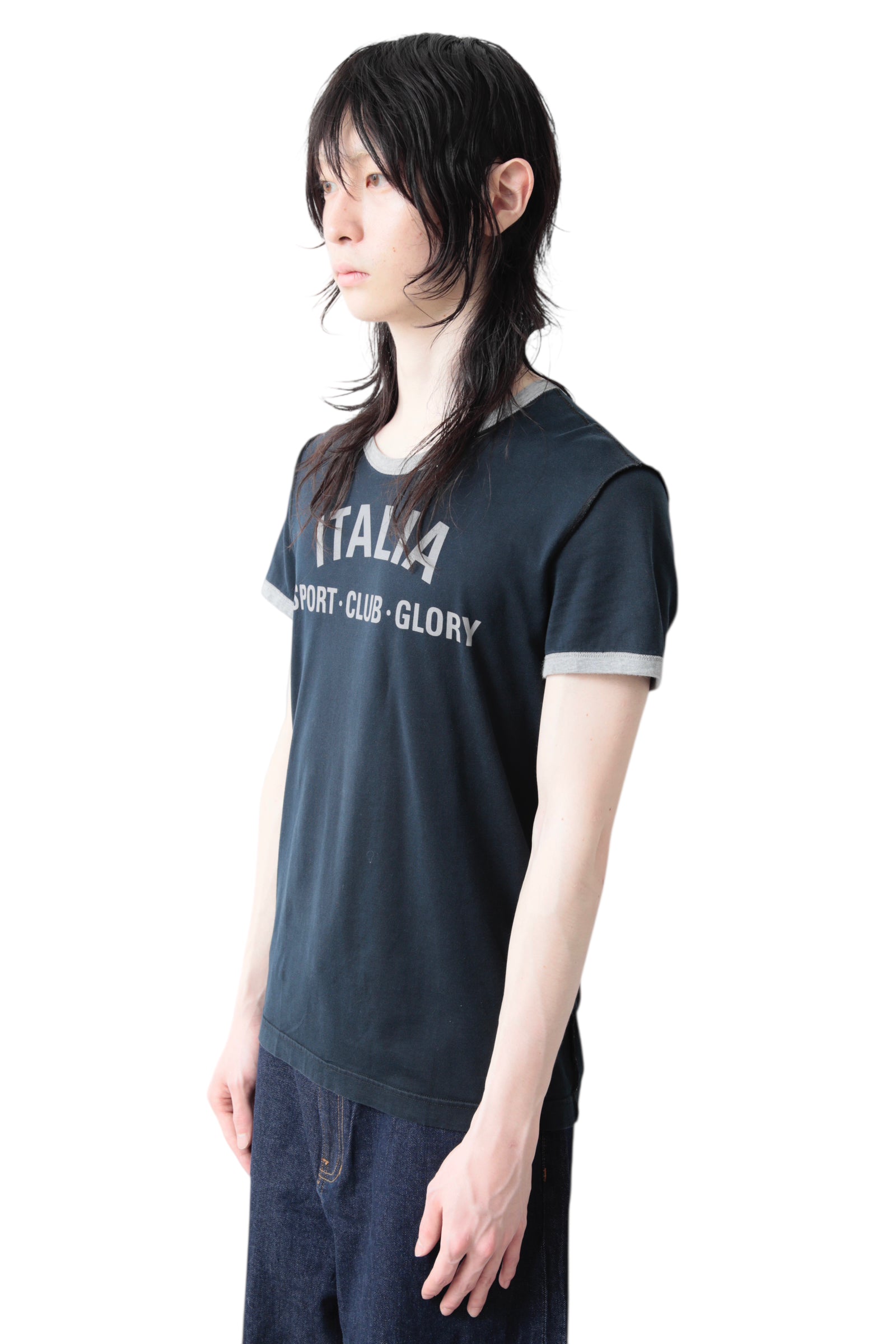DOLCE&GABBANA "ITALIA" RINGER T-SHIRT