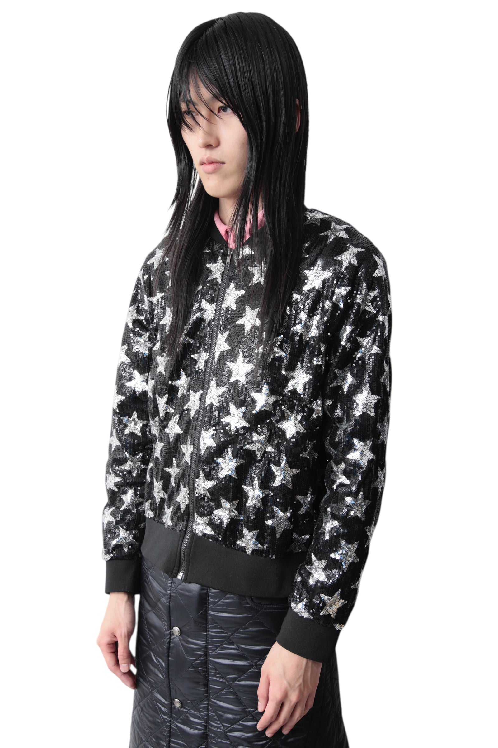 SEQUINS STAR BOMBER JACKET