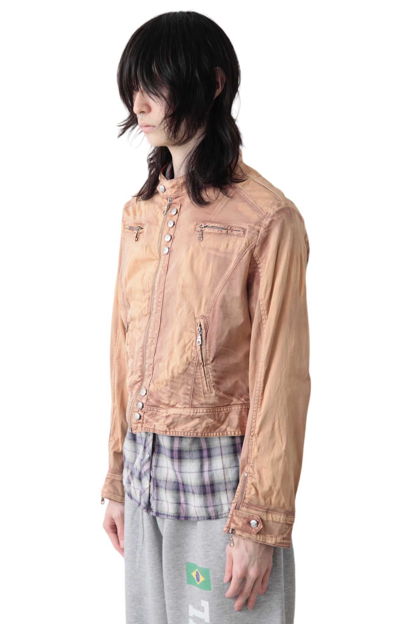 OVER DYE ZIP UP BLOUSON