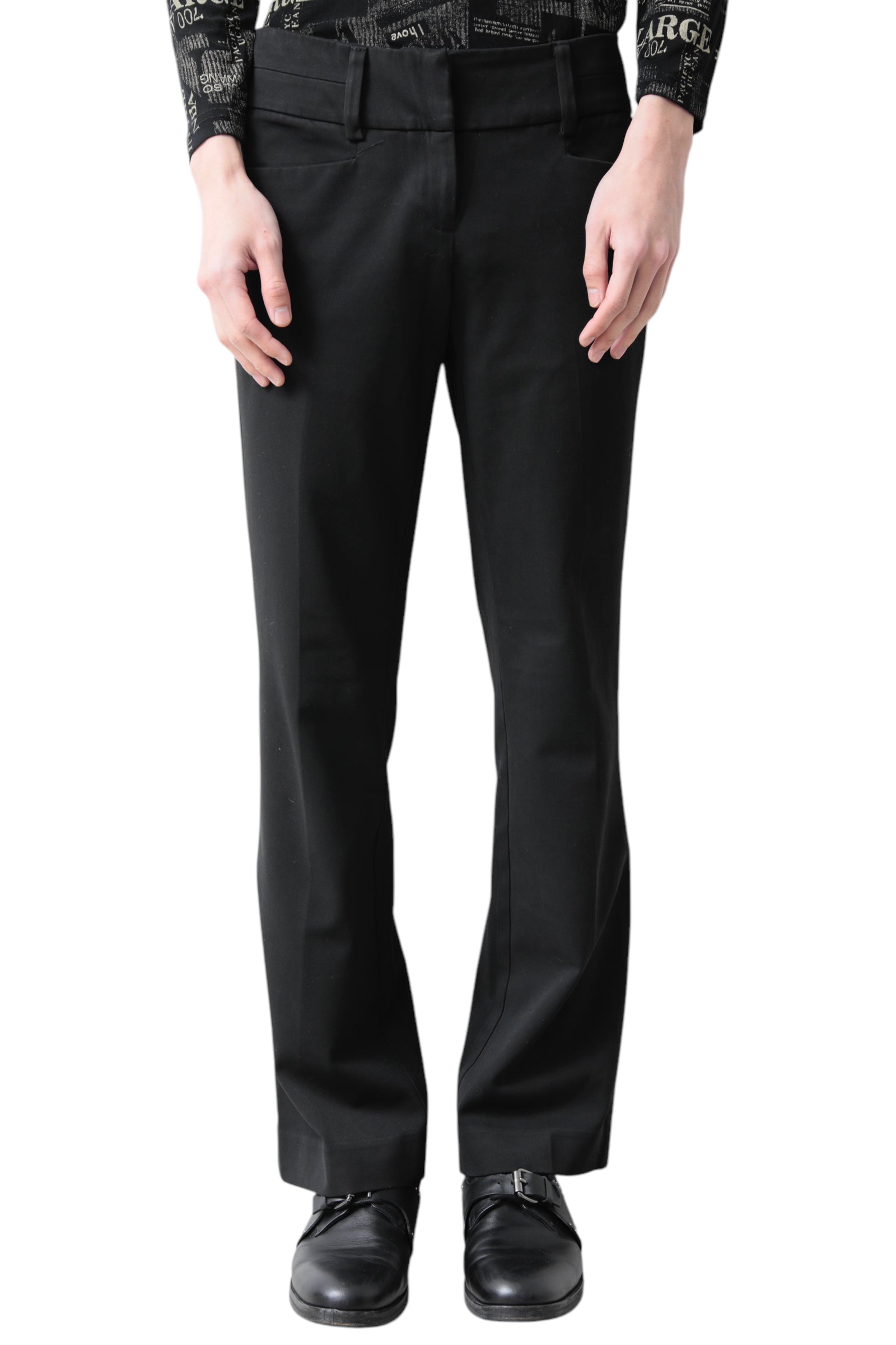 BLACK FLARE SLACKS