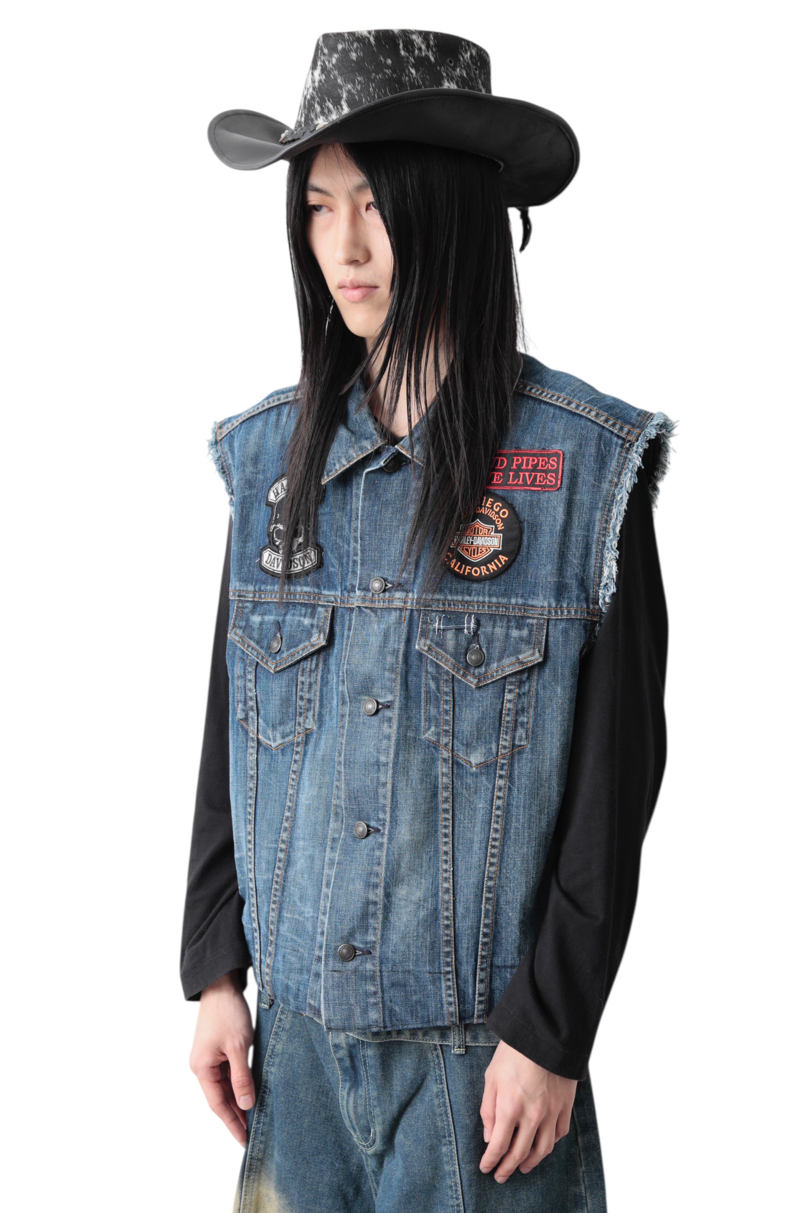 PATCHWORK DENIM VEST
