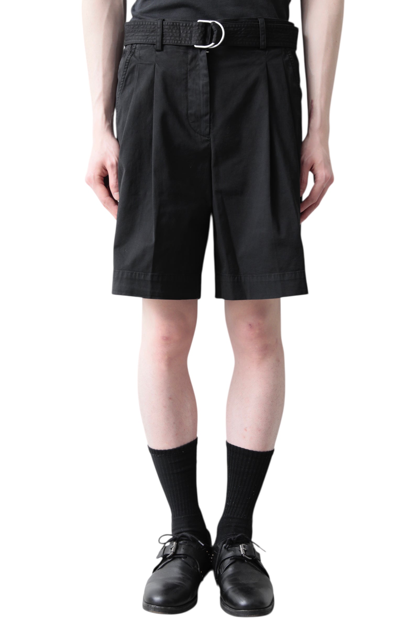 HELMUT LANG WIDE PLEATED SHORTS