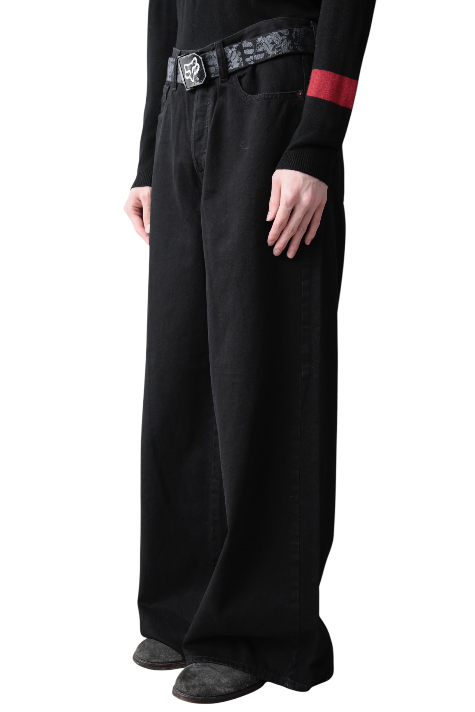 BLACK BAGGY DENIM PANTS