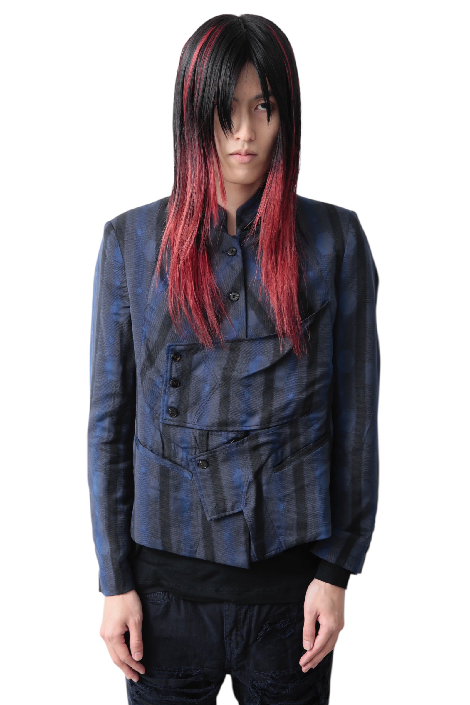 MARITHE + FRANCOIS GIRBAUD GIMMICK STAND COLLAR JACKET