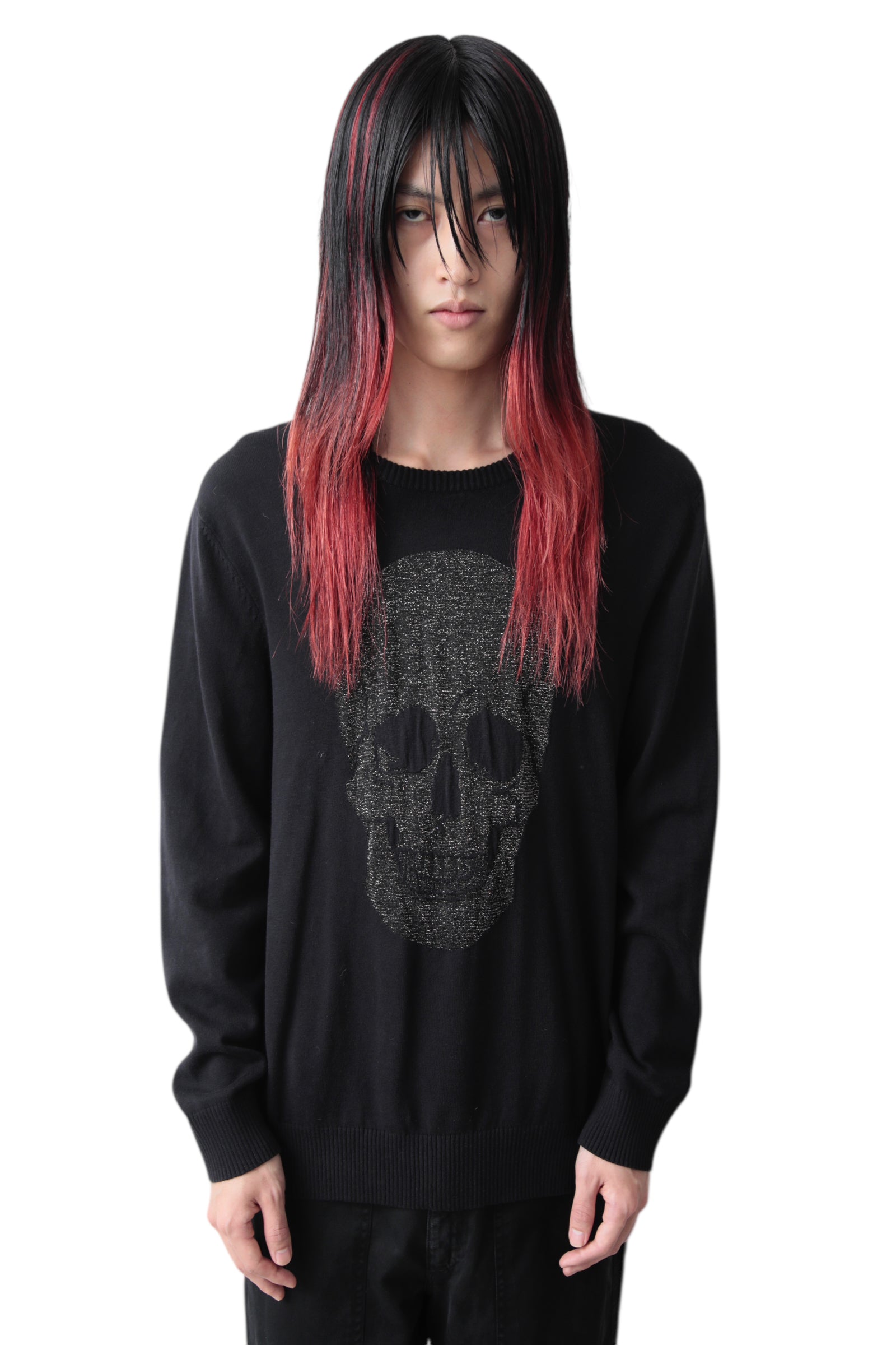 LAME SKULL GRAPHIC SWEATER