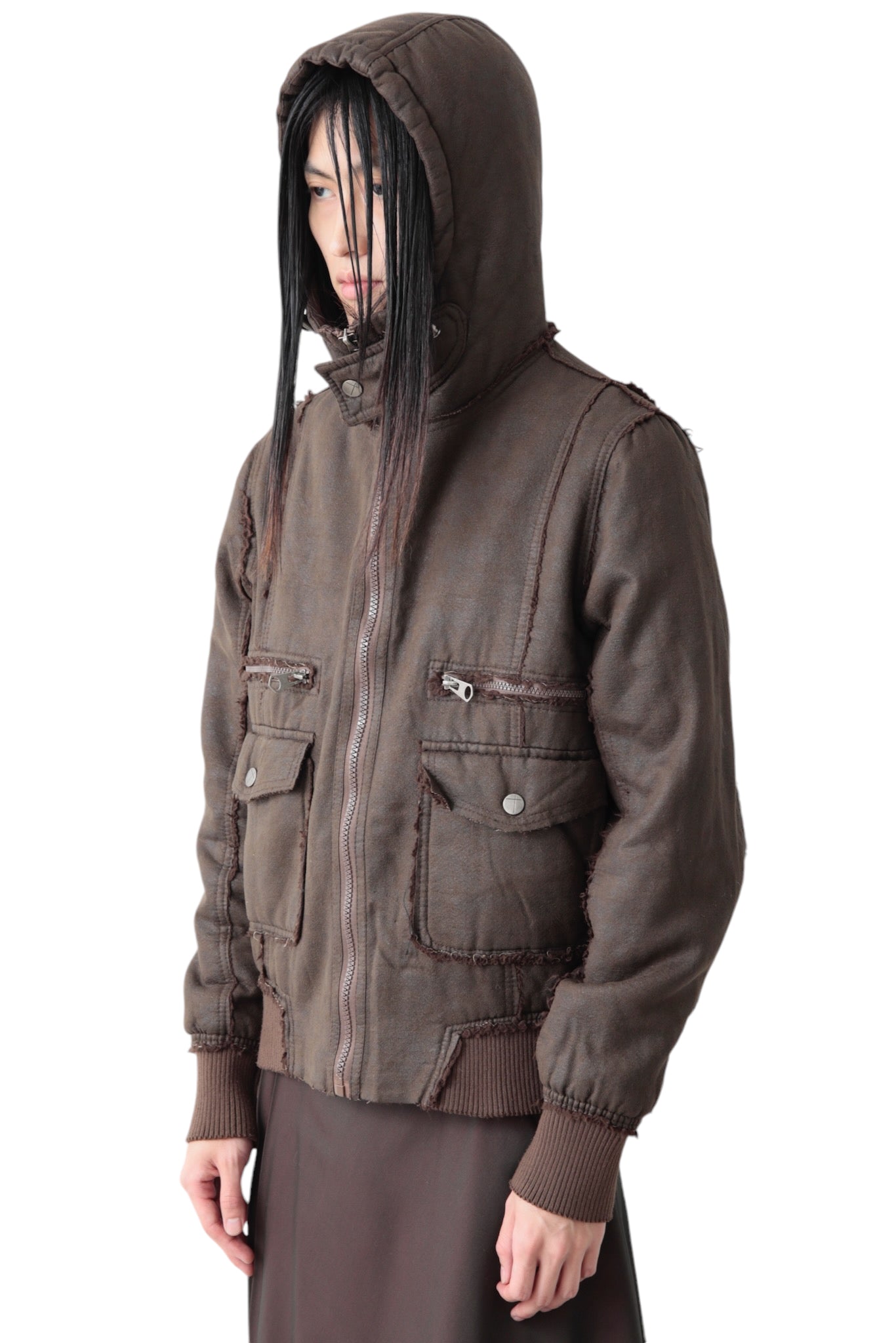 MILITARY BOA HOODED BLOUSON