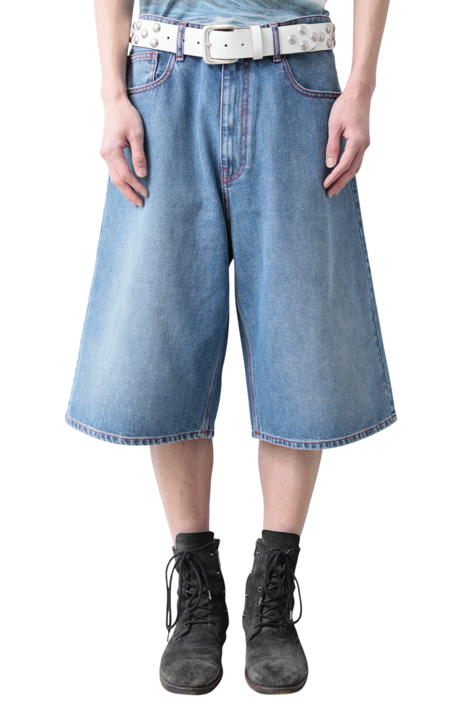 ERL DENIM INDIANA SKATE SHORTS