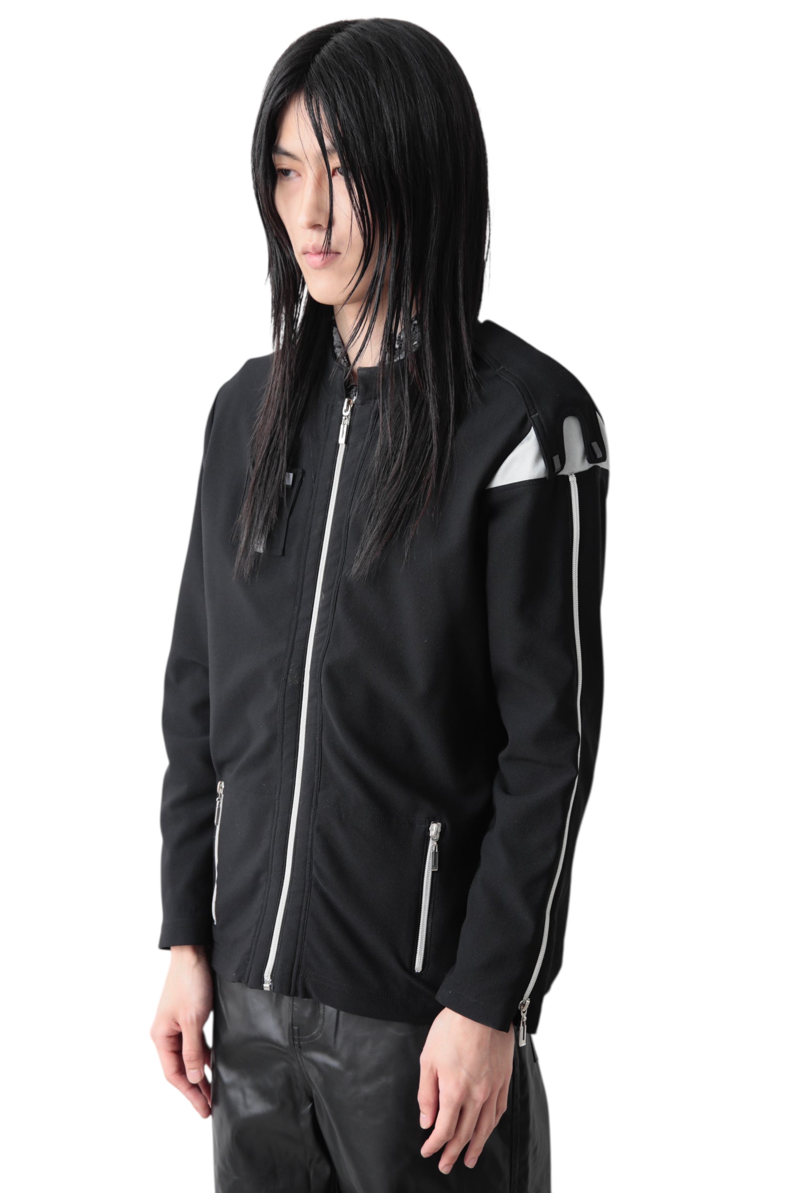 PANEL SWITCHING ZIP UP JACKET
