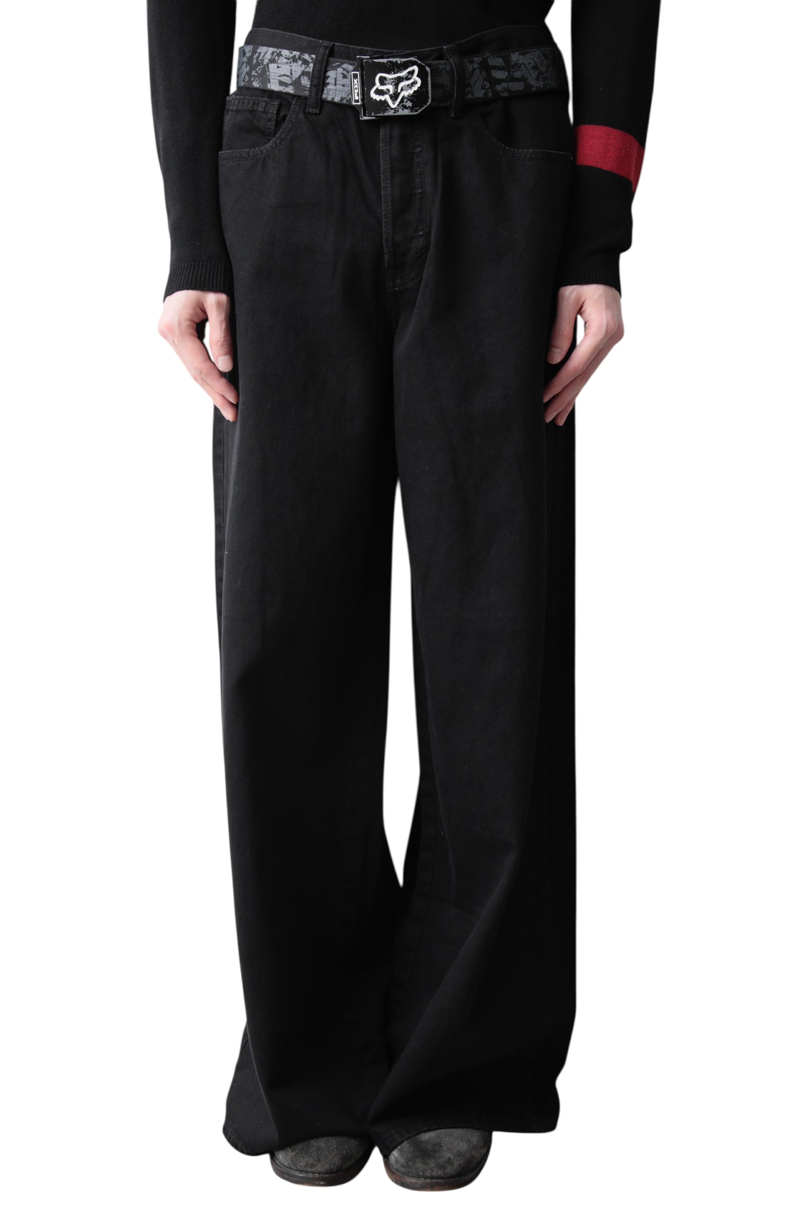 BLACK BAGGY DENIM PANTS