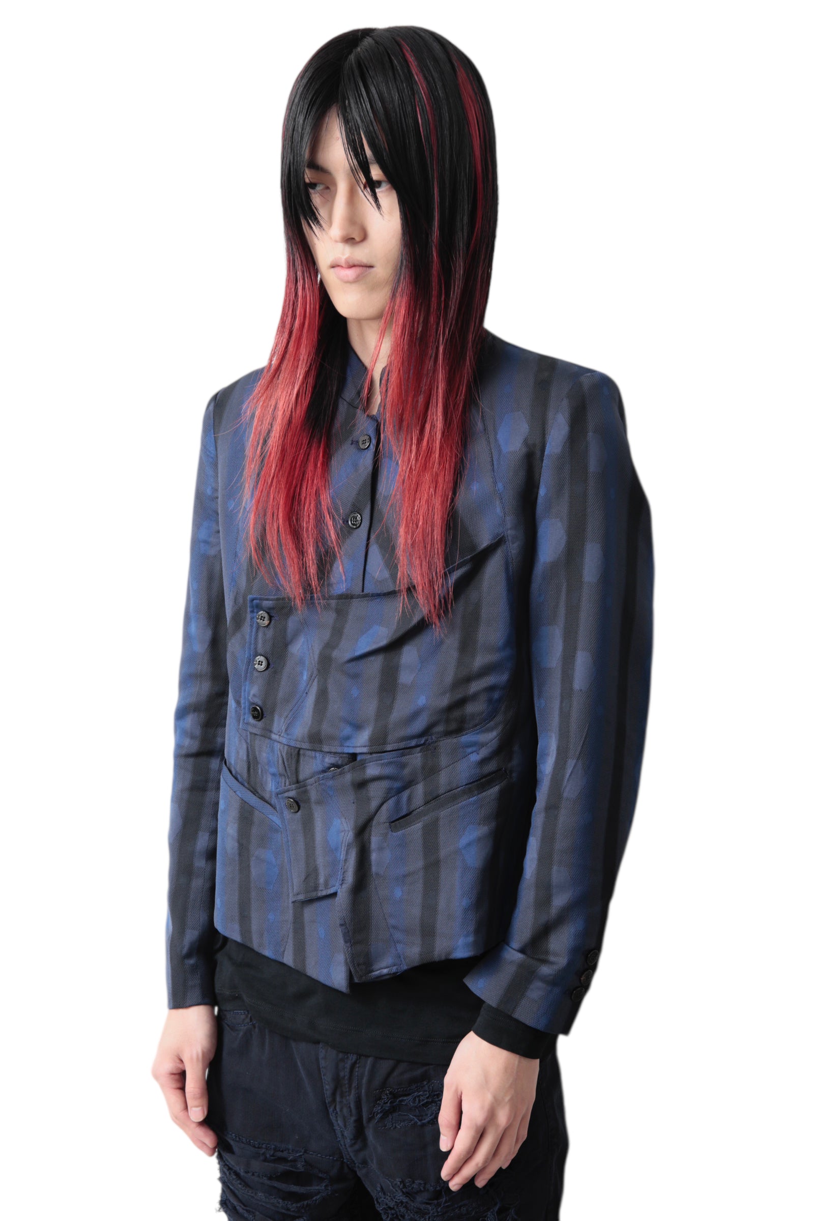 MARITHE + FRANCOIS GIRBAUD GIMMICK STAND COLLAR JACKET