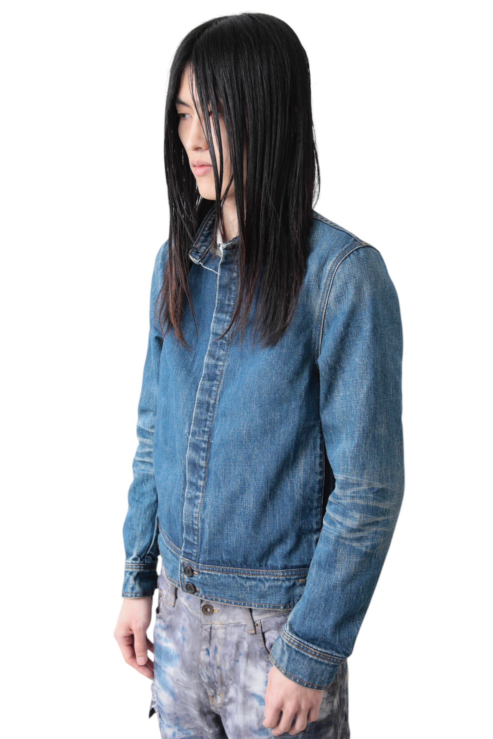 EARLY 2000S/S DIOR HOMME BY HEDI SLIMANE FADE BLUE DENIM JACKET