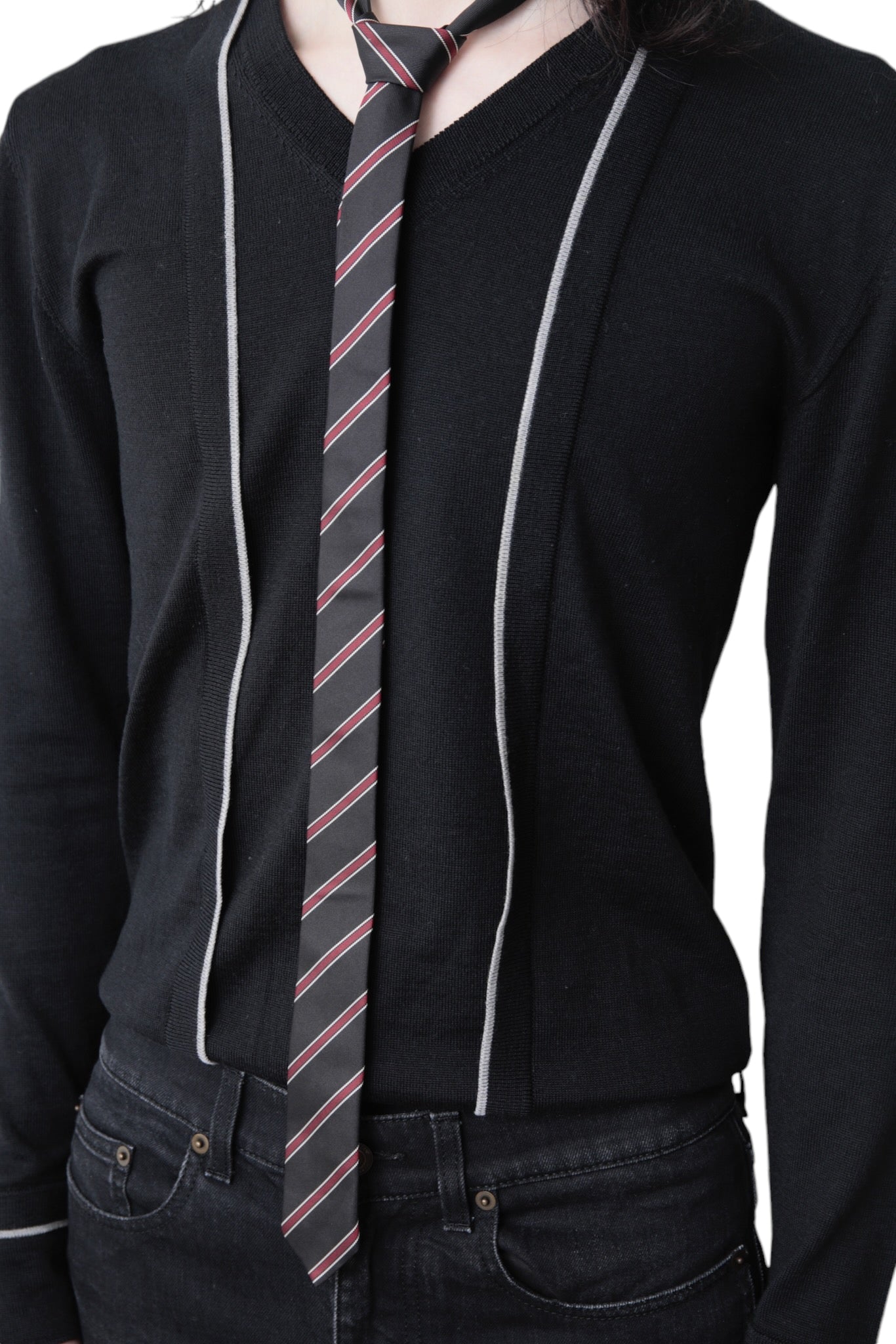 SAINT LAURENT STRIPE TIE