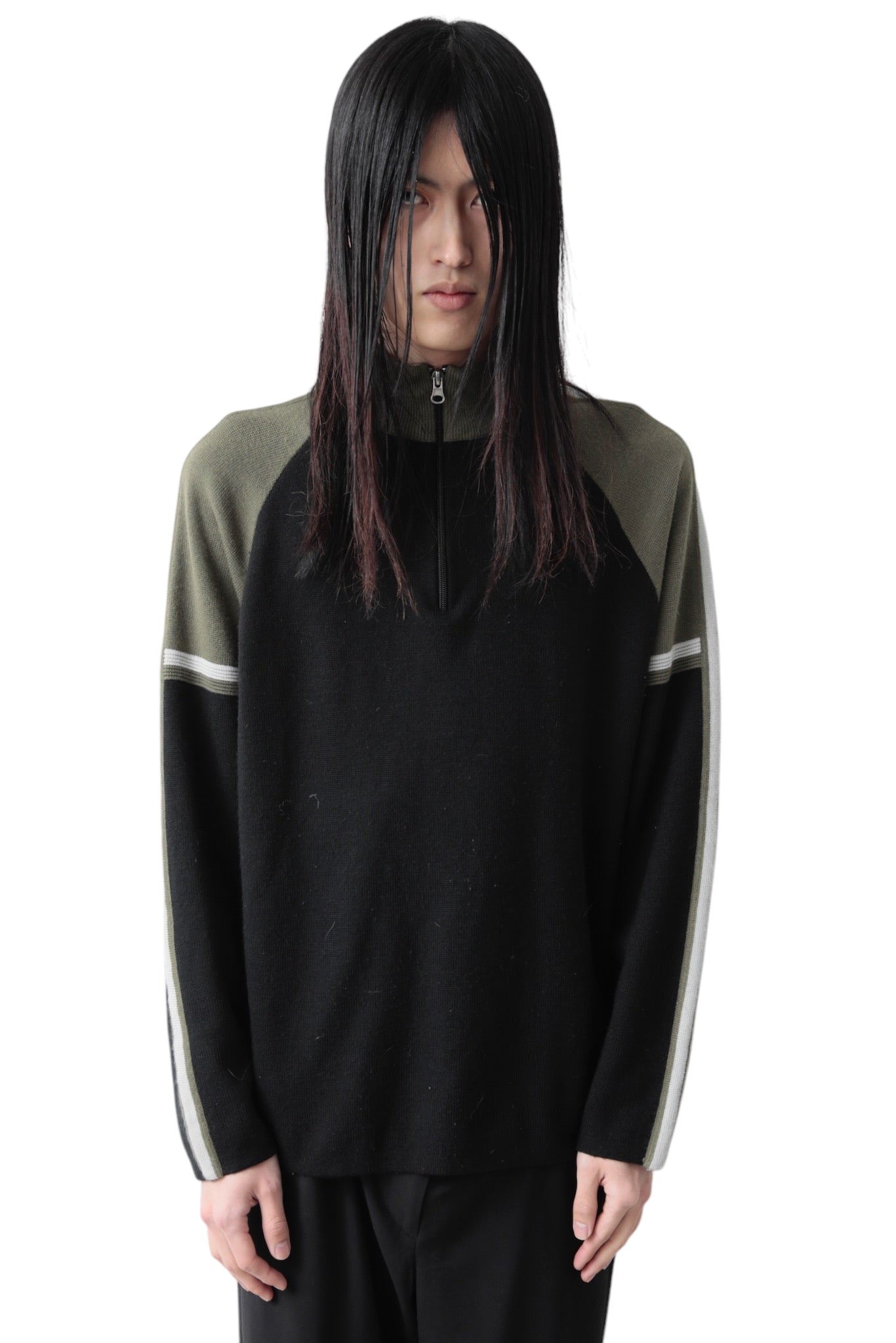 TRICO COLOR HALF ZIP SWEATER