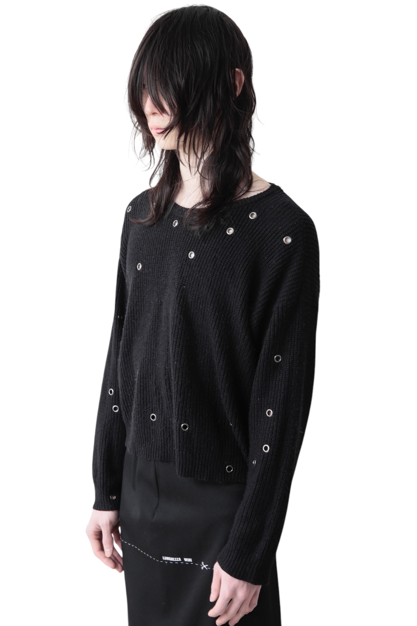 EYELET LOW GAUGE SWEATER